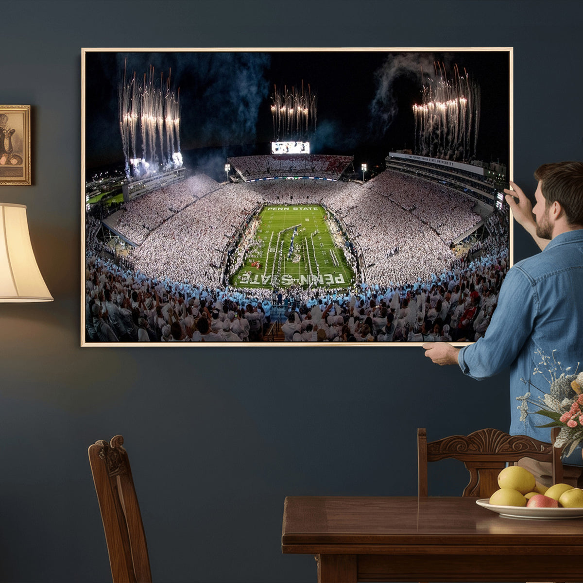 11391-MGV-CV-36X24 - Penn State Football Wall Art Canvas Print