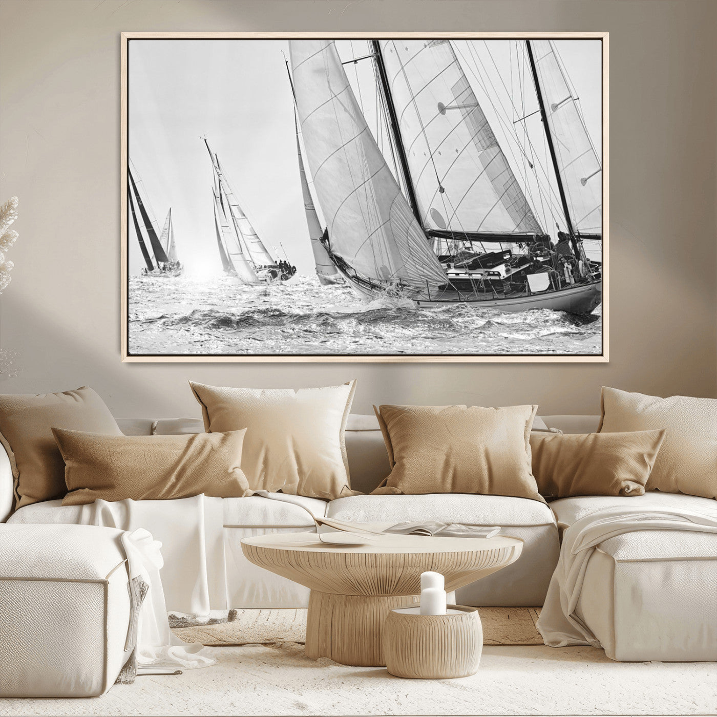 MGV-FC-36X24 - Yacht Sailboat Regatta Canvas Wall Art Canvas Print