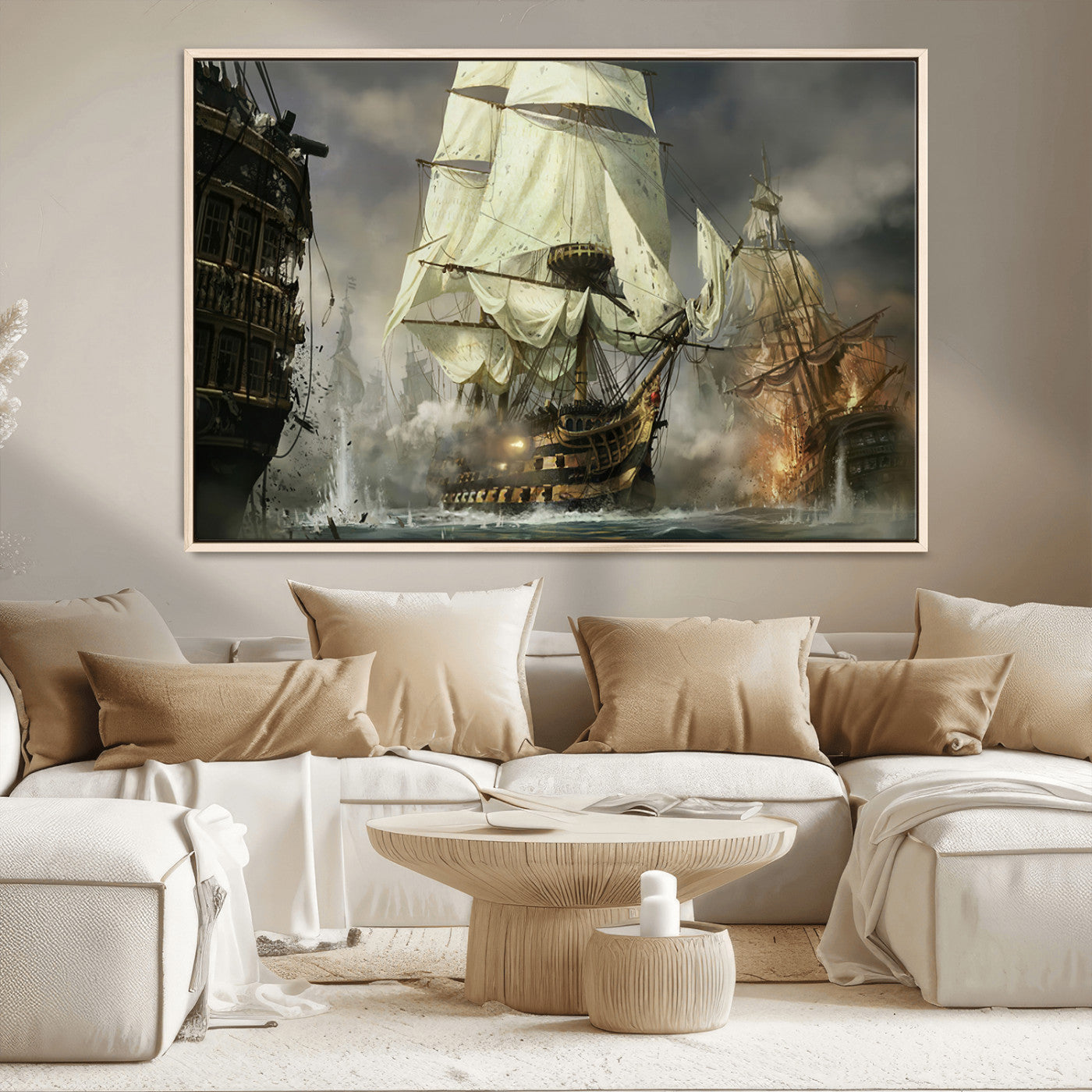 MGV-FC-36X24 - Pirate Ship War Wall Art Canvas Print