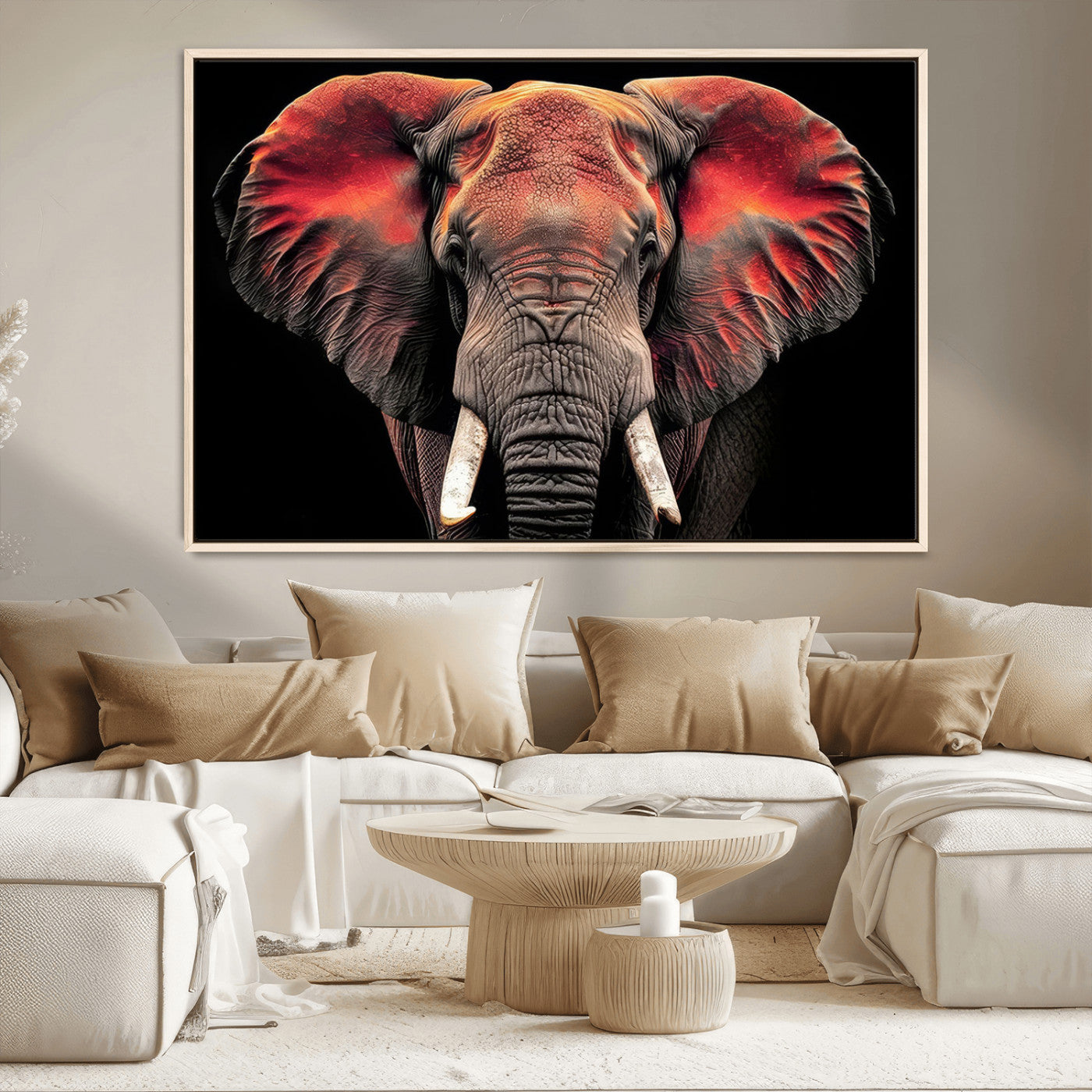 -Elephant Wall Art Canvas Print