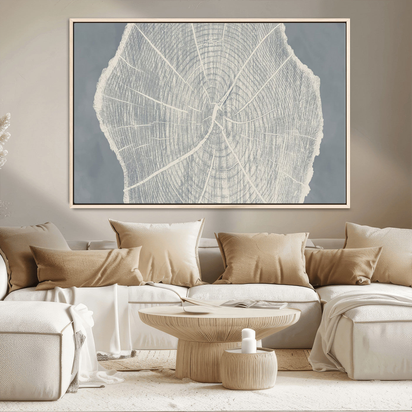 -Abstract Tree Ring Wall Art Canvas Print – Nature-Inspired, Ready to Hang, Modern Home Decor