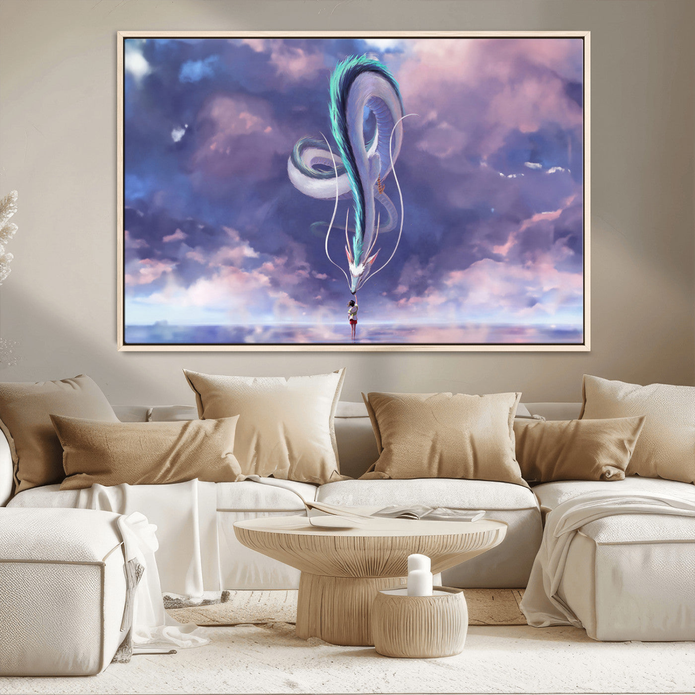 MGV-FC-36X24 - Spirited Away Haku and Chihiro Poster - Anime Lover - Hayao Miyazaki - Studio Ghibli Poster - Anime