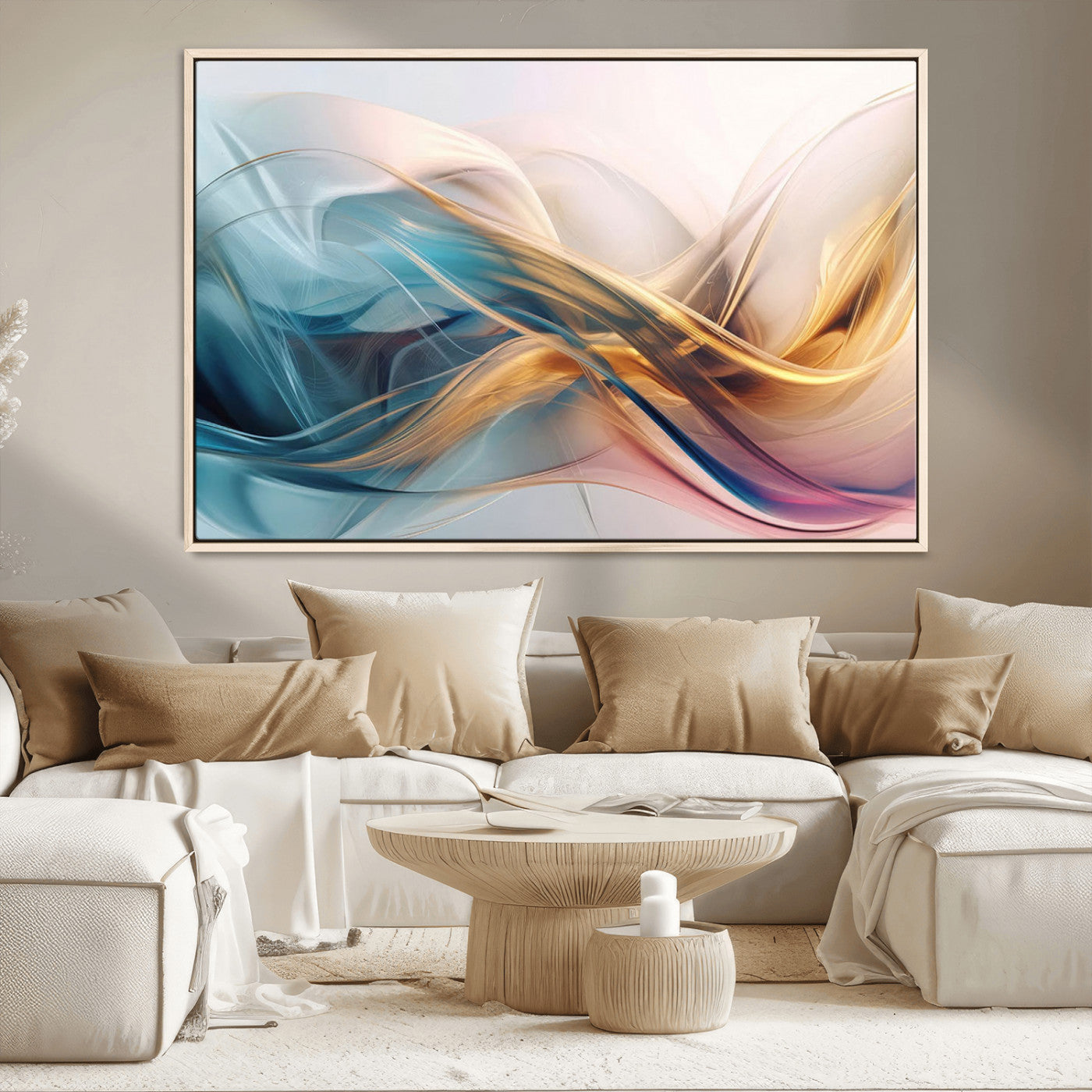 -Abstract Flowing Colors Wall Art Canvas Print