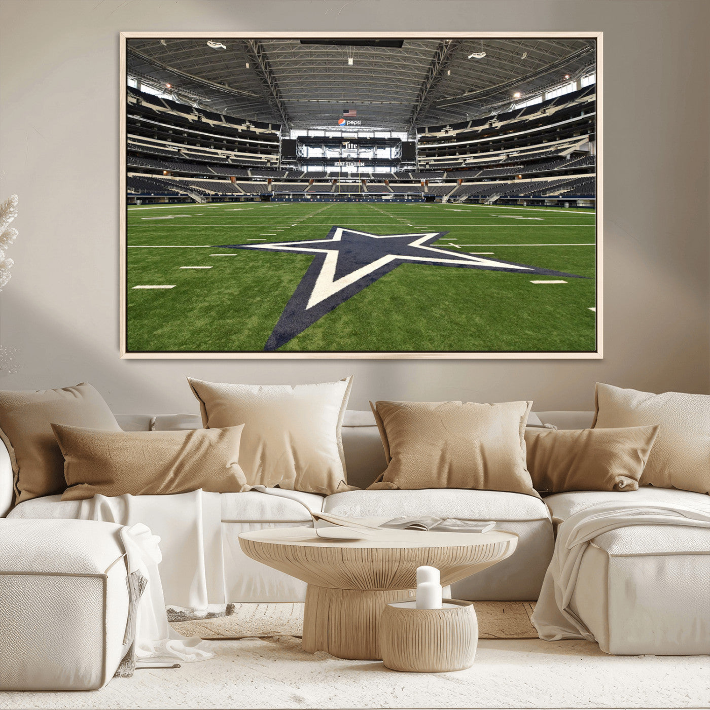 MGV-FC-36X24 - Dallas Cowboys Football Team Print - Arlington AT&T Stadium Wall Art Canvas Print