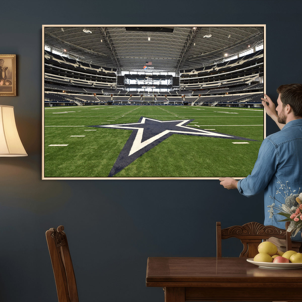 14834-MGV-CV-36X24 - Dallas Cowboys Football Team Print - Arlington AT&T Stadium