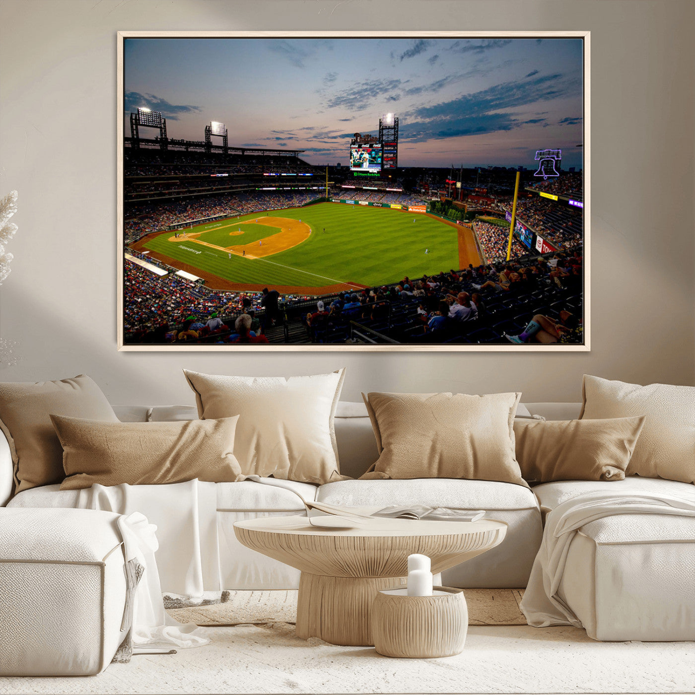 MGV-FC-36X24 - Philadelphia Phillies Baseball Team Print - Citizens Bank Park Stadium Wall Art Canvas Print