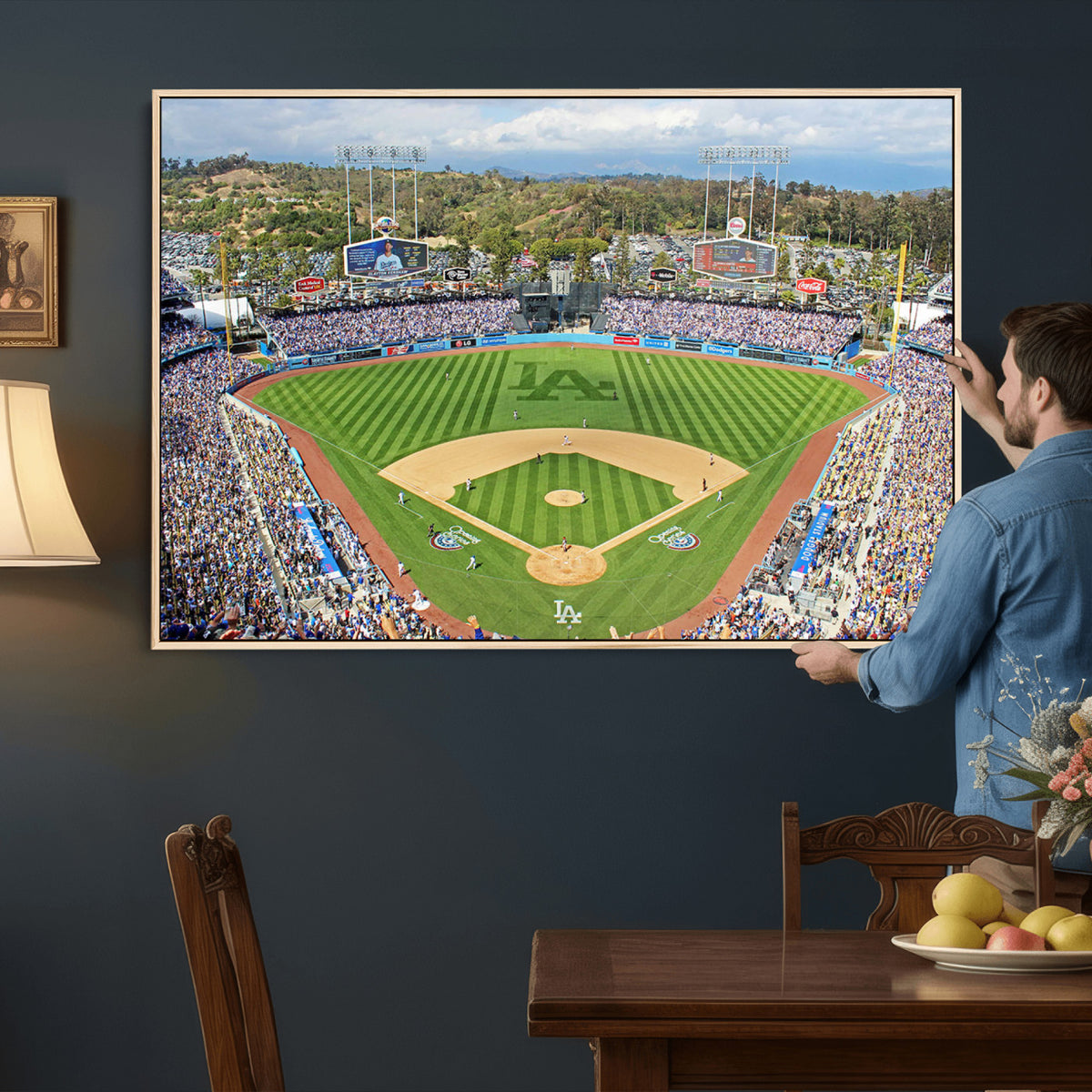 34760-MGV-CV-36X24 - Citi Field Wall Art Print | 3-Panel New York Mets Baseball Stadium Canvas Print
