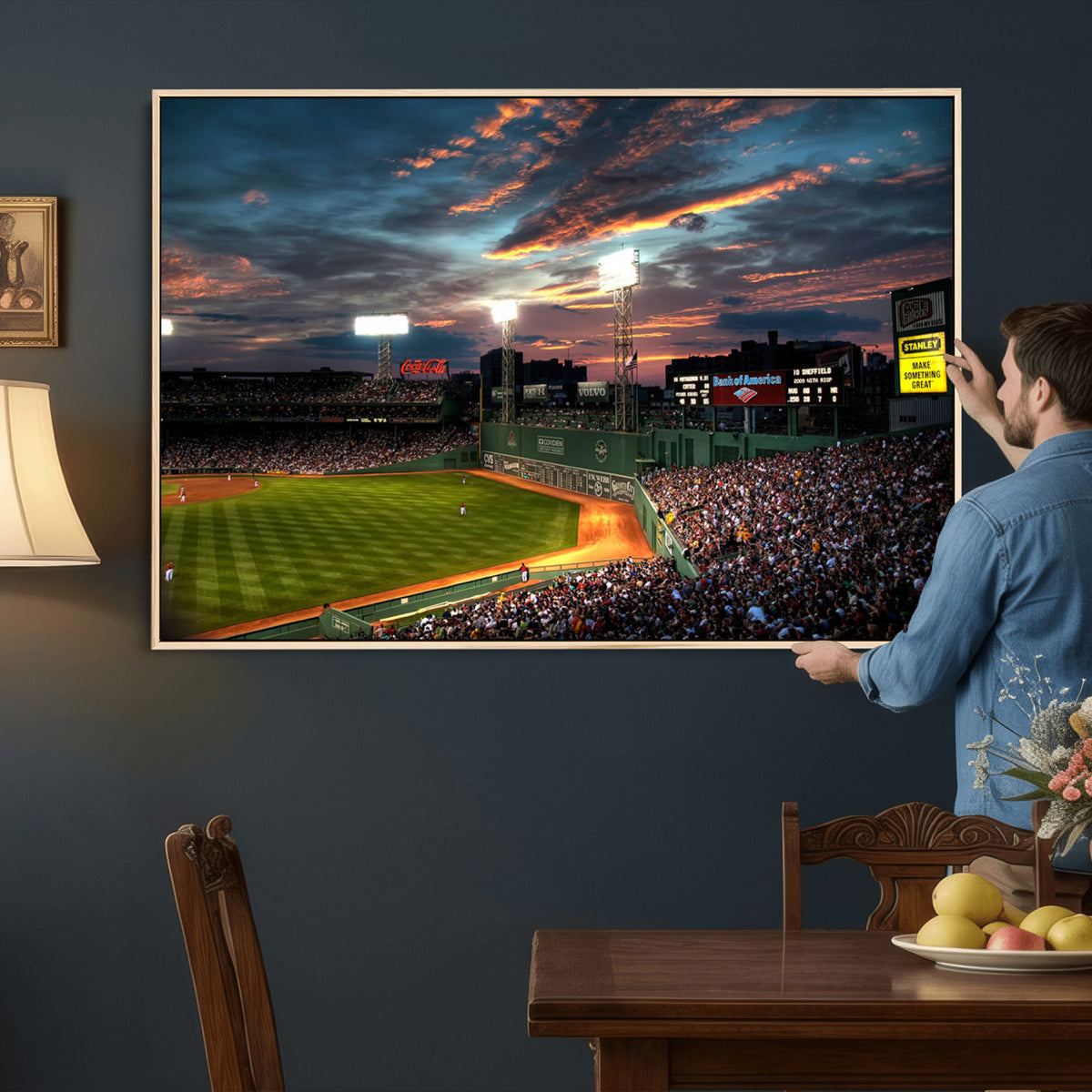 66781-MGV-CV-36X24 - Fenway Park Boston Massachusetts Stadium Wall Art Canvas Print