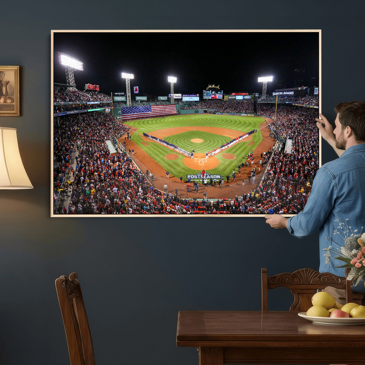 47365-MGV-CV-36X24 - Fenway Park Wall Art Canvas Print | Large Baseball Stadium Canvas for Boston Red Sox Fans