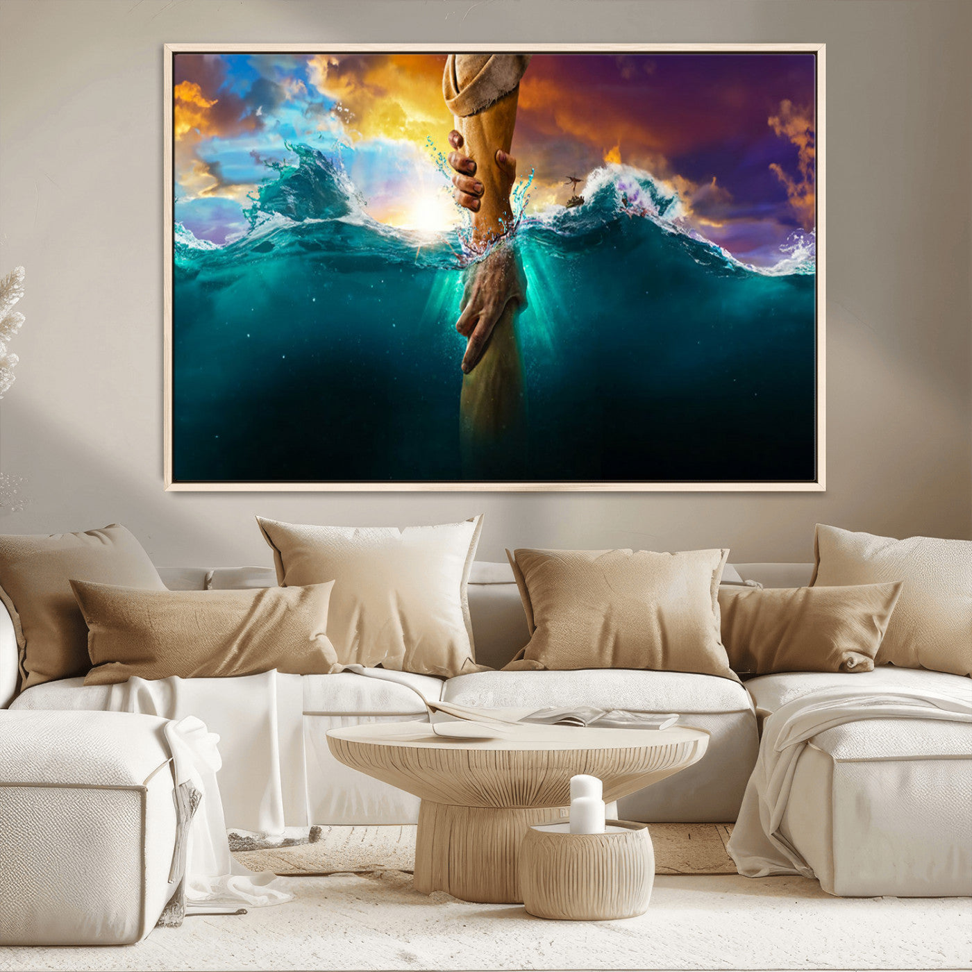 MGV-FC-36X24 - God Hand Wall Art Canvas Print