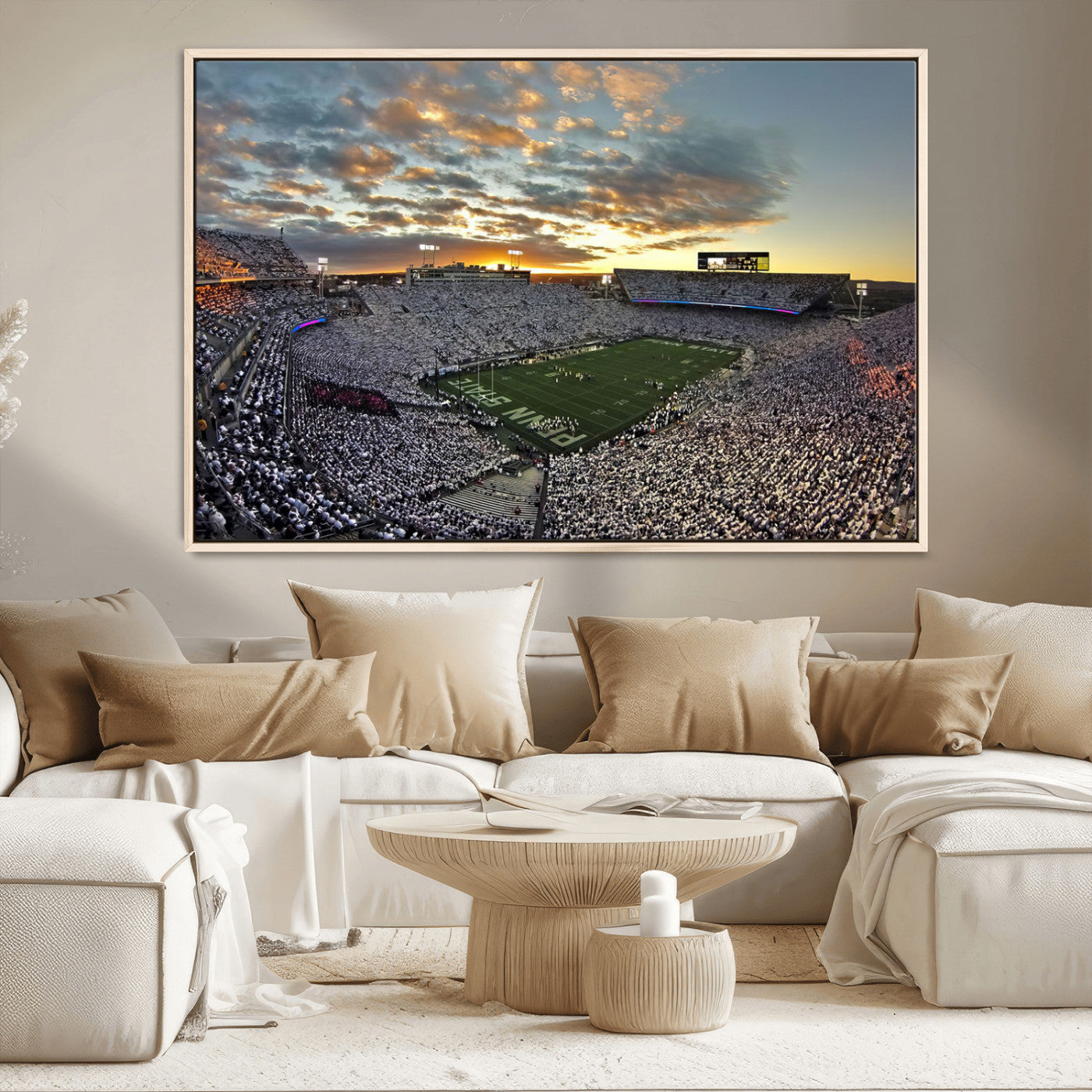 MGV-FC-36X24 - Beaver Stadium Wall Art - Penn State Stadium Wall Art | Penn Nittany Lions Football Match for Sport Room Decor