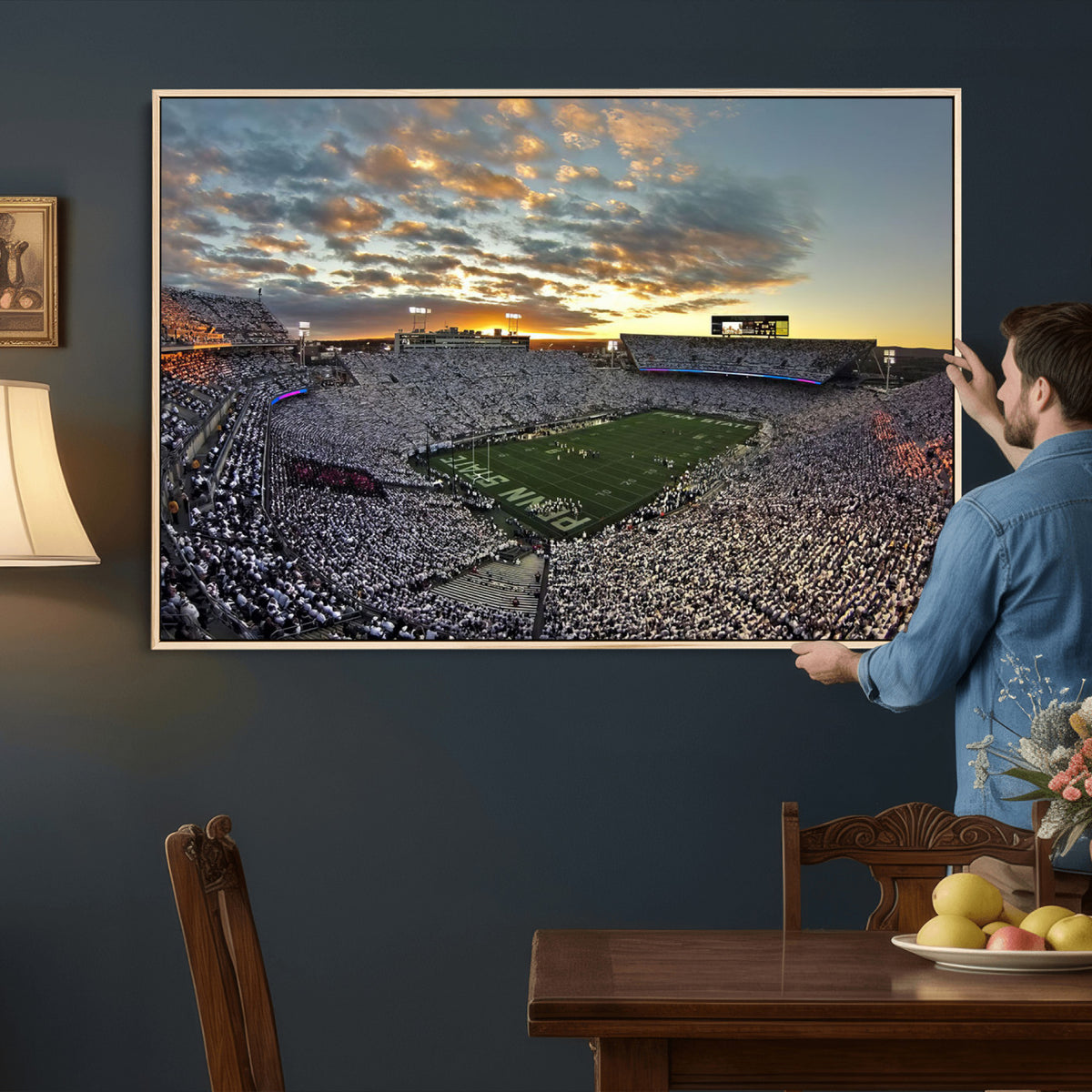 38807-MGV-CV-36X24 - Beaver Stadium Wall Art, Penn State Stadium Wall Art | Penn State Nittany Lions Football
