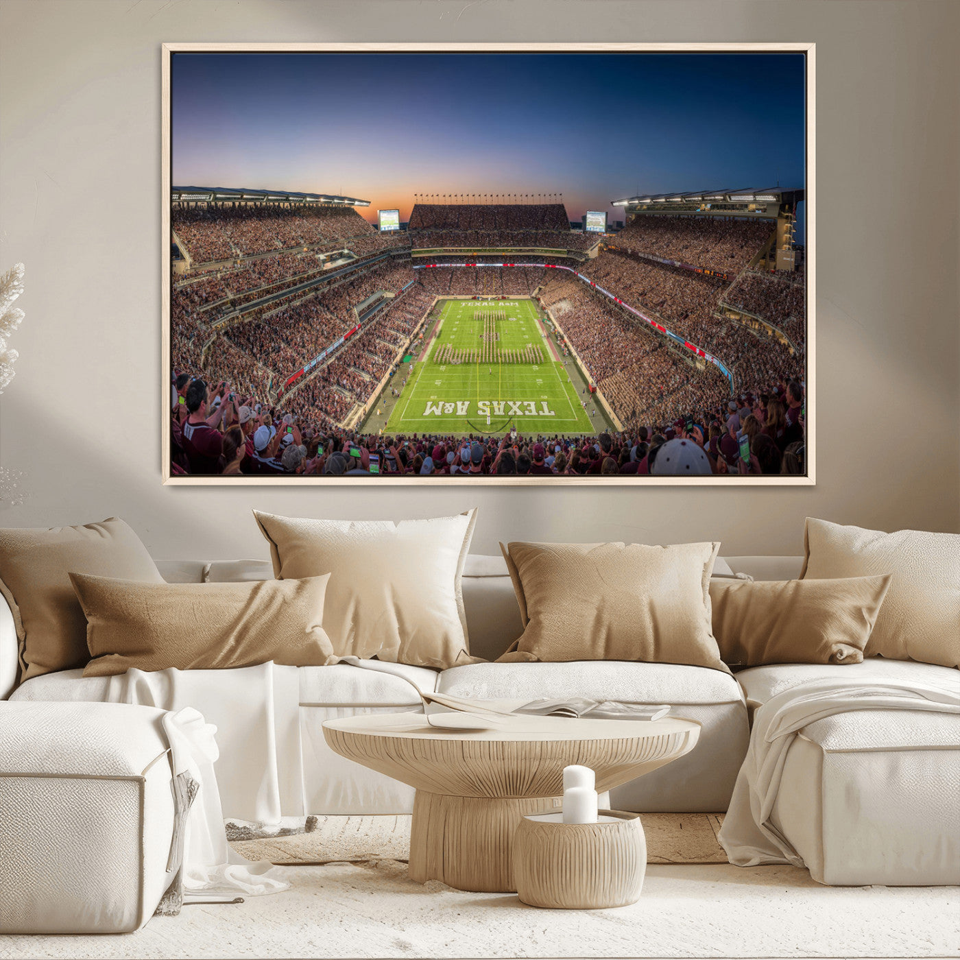 MGV-FC-36X24 - Kyle Field Wall Art Print | Large Texas A&M Aggies Football Canvas Print for Sports Enthusiasts | Framed, Ready-to-Hang Stadium Decor