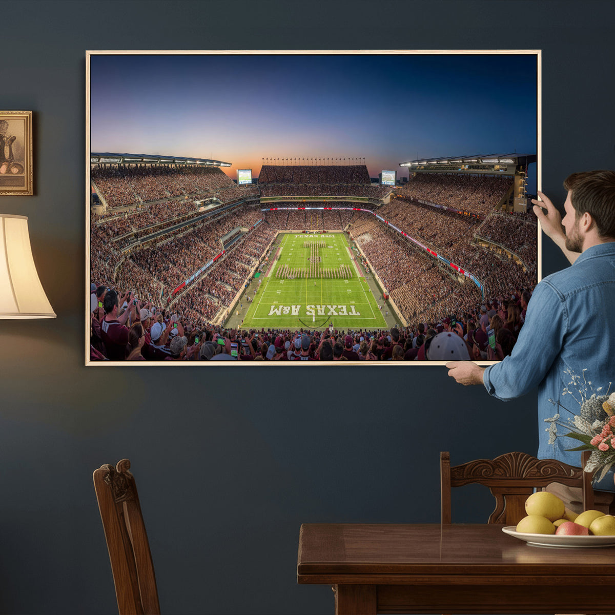17421-MGV-CV-36X24 - Kyle Field Wall Art Print | Large Texas A&M Aggies Football Canvas Print for Sports Enthusiasts |