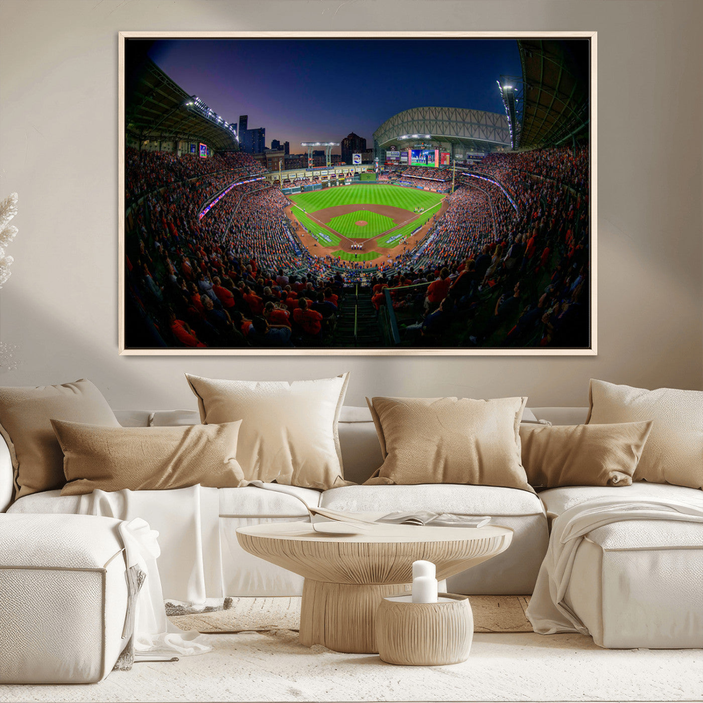 MGV-FC-36X24 - Houston Astros Baseball Team Print - Houston Minute Maid Park Stadium Wall Art Canvas Print