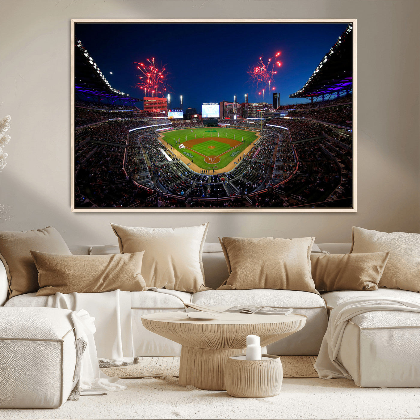 MGV-FC-36X24 - Truist Park Atlanta Braves Baseball Stadium Wall Art Print | Large 3-Panel Canvas Print for Sports