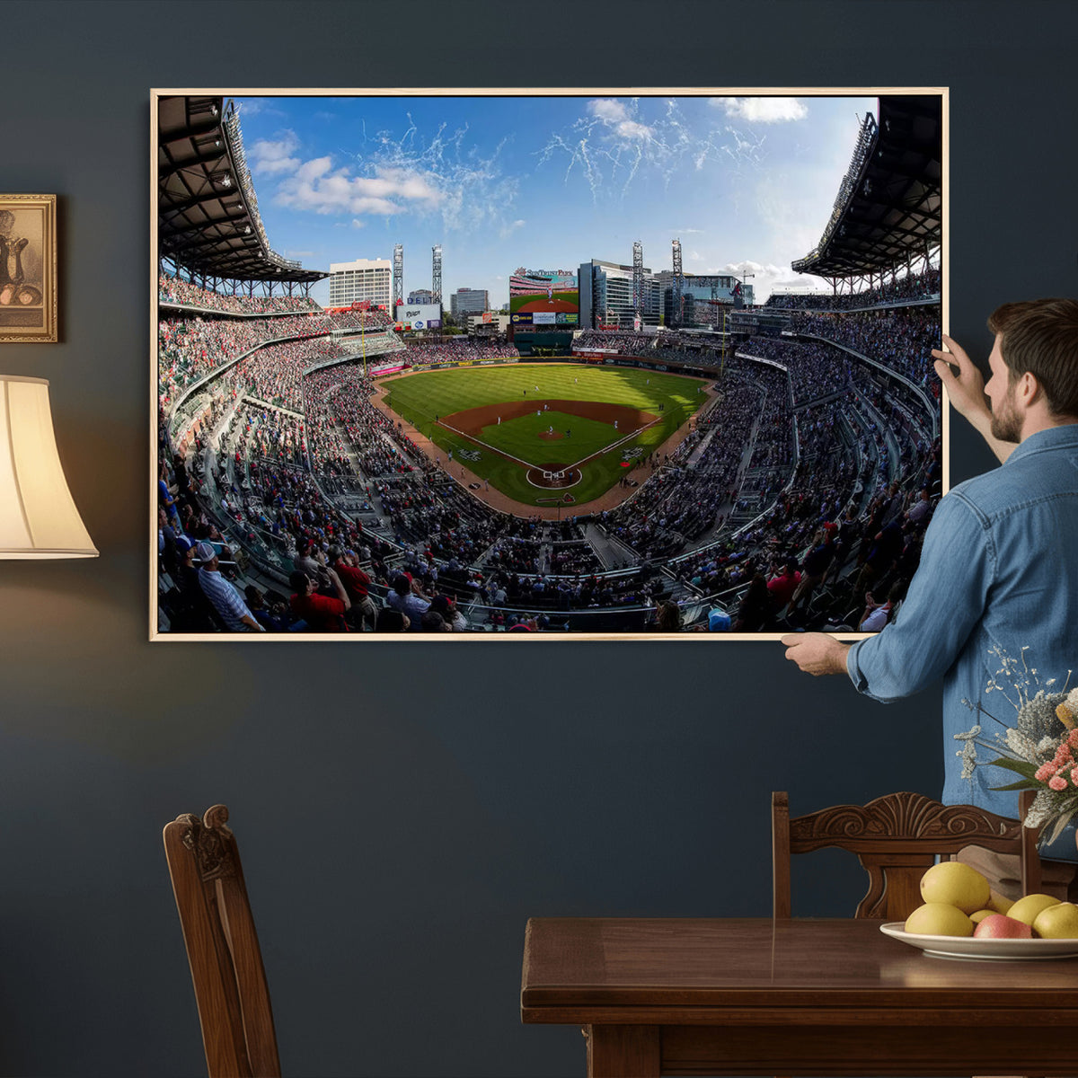 78608-MGV-CV-36X24 - Truist Park Stadium Canvas Wall Art, Atlanta Braves Game Day Decor