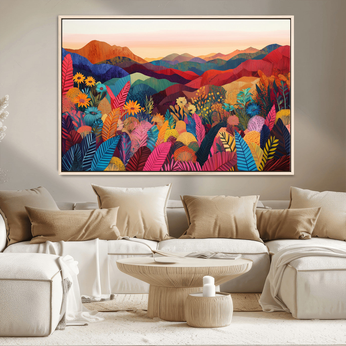MGV-FC-36X24 - YAYOI KUSAMA Abstract Print - Landscape Canvas Wall Art Print - Vibrant Modern Decor for Living