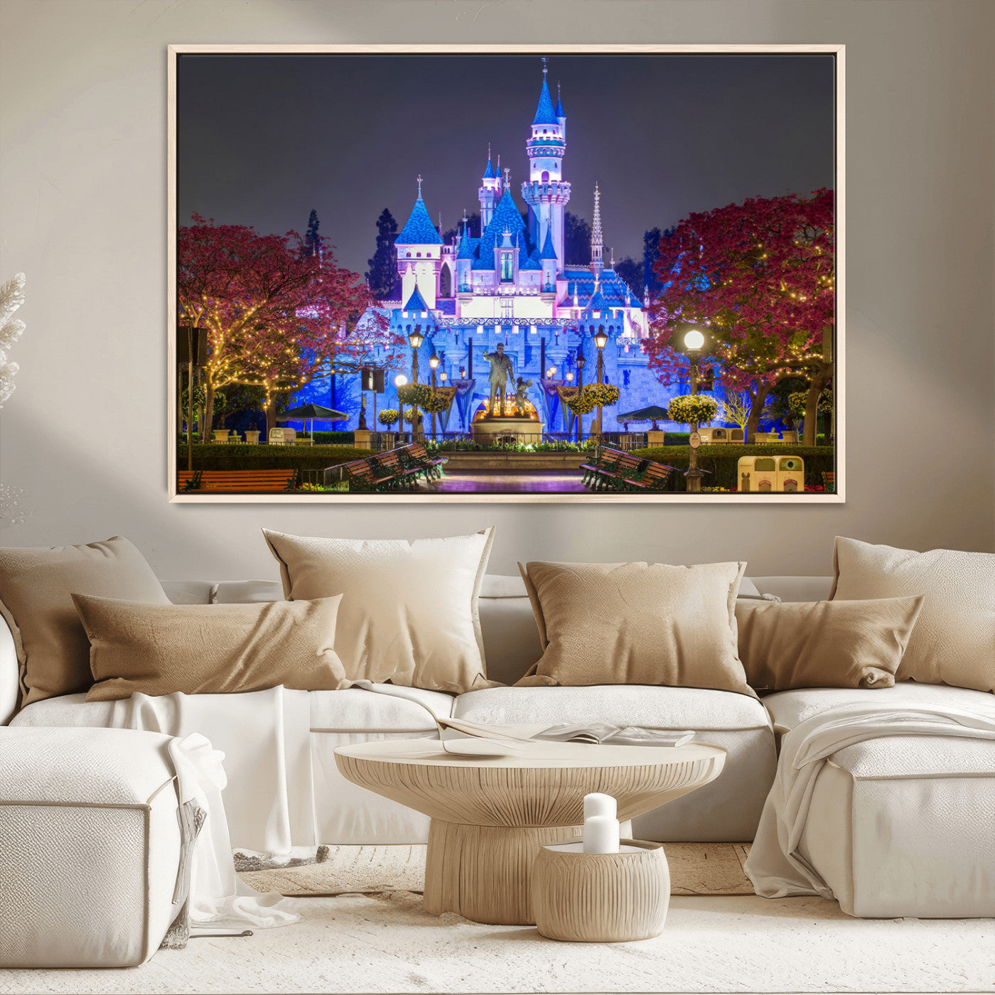 66710-MGV-CV-36X24-Large Disney Castle Wall Art Canvas Print - Magic Kingdom Kids Room Decoration Disney World