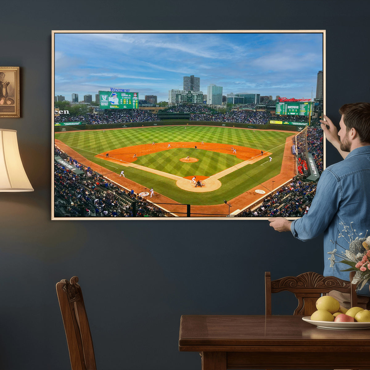 86839-MGV-CV-36X24 - Wrigley Field Chicago Cubs Panoramic Canvas Print