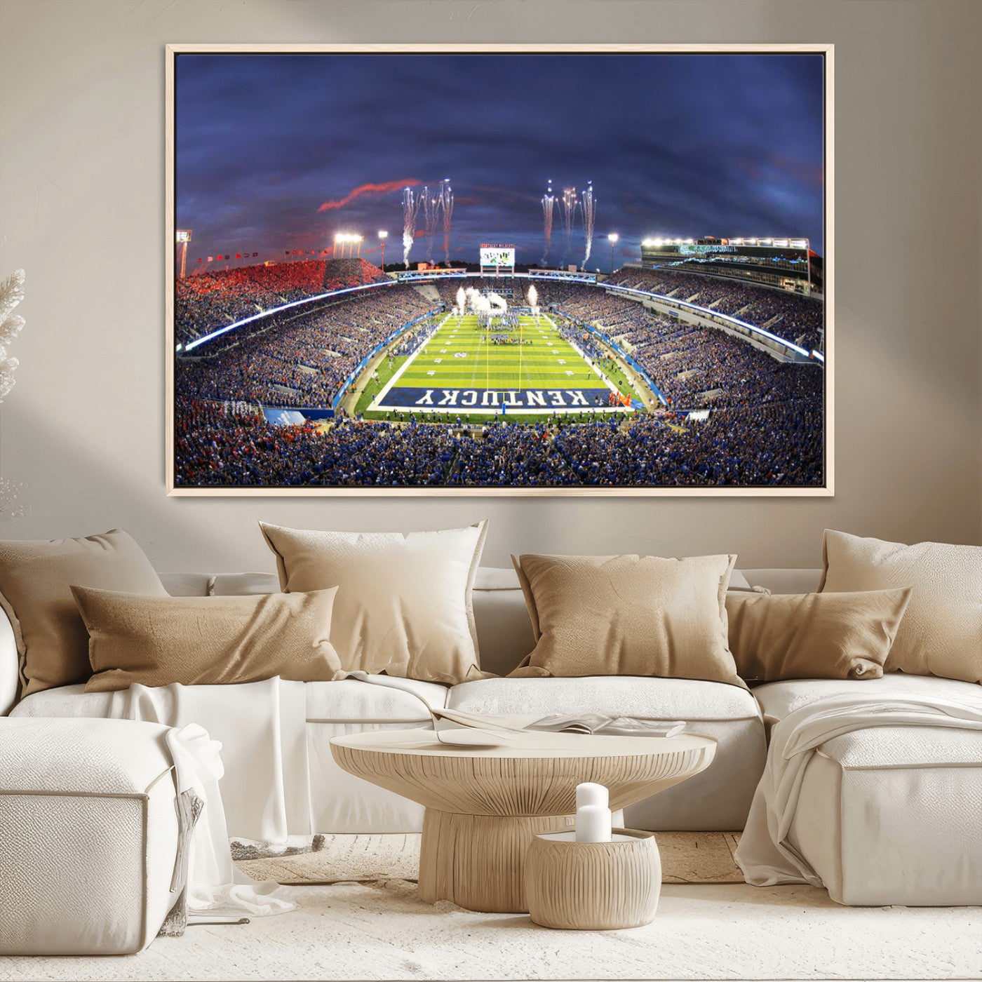 MGV-FC-36X24 - Kroger Field Canvas Wall Art - Kentucky Stadium Wall Art Print - Sunset Football Stadium Wall Decor