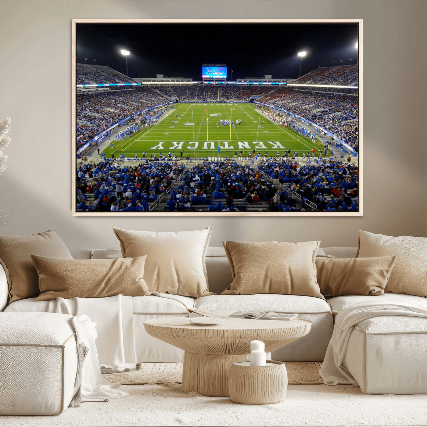 MGV-FC-36X24 - Kroger Field Canvas Wall Art - Kentucky Stadium Wall Art Print - Sunset Football Stadium Wall Decor