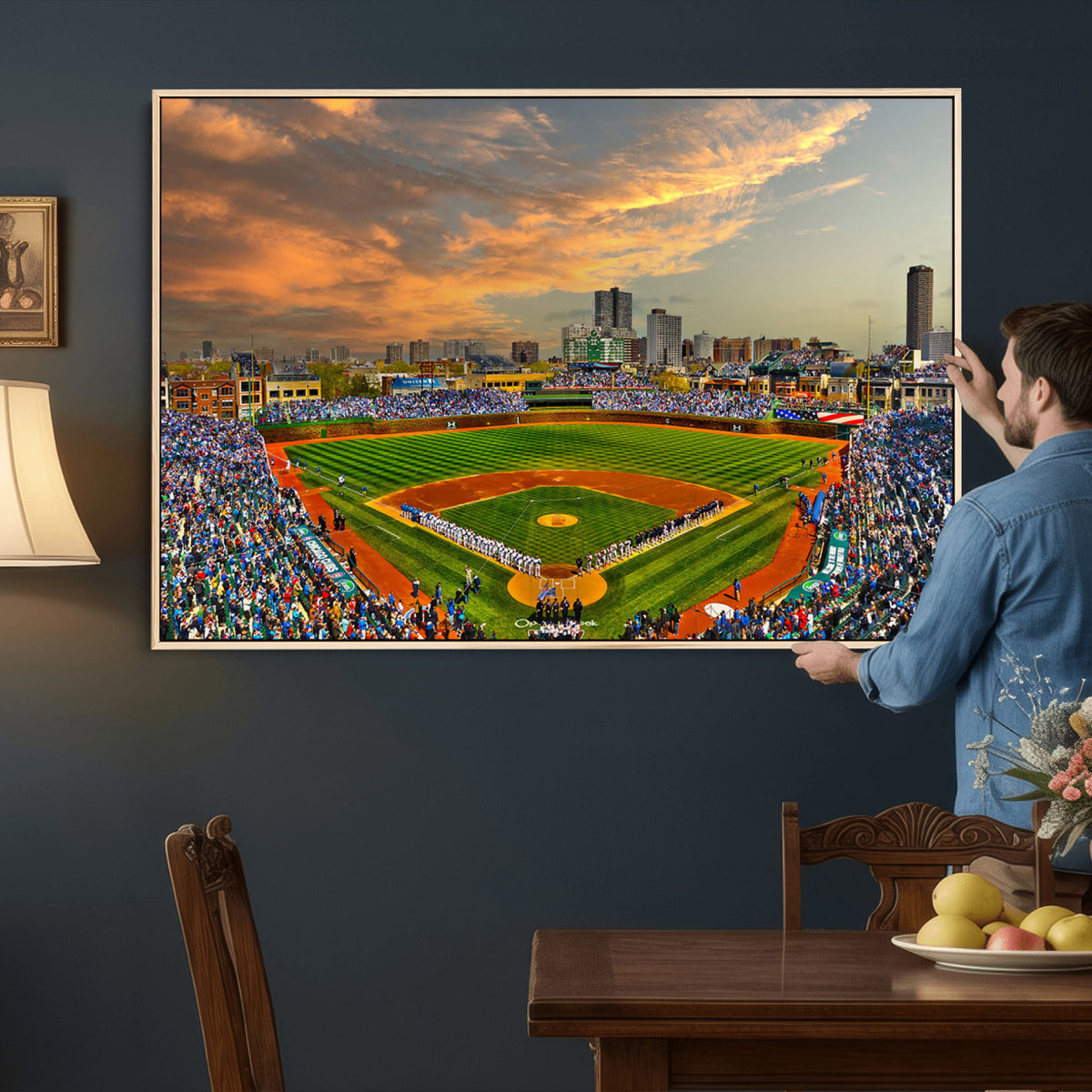 45635-MGV-CV-36X24 - Chicago Wrigley Field Wall Art Canvas Print