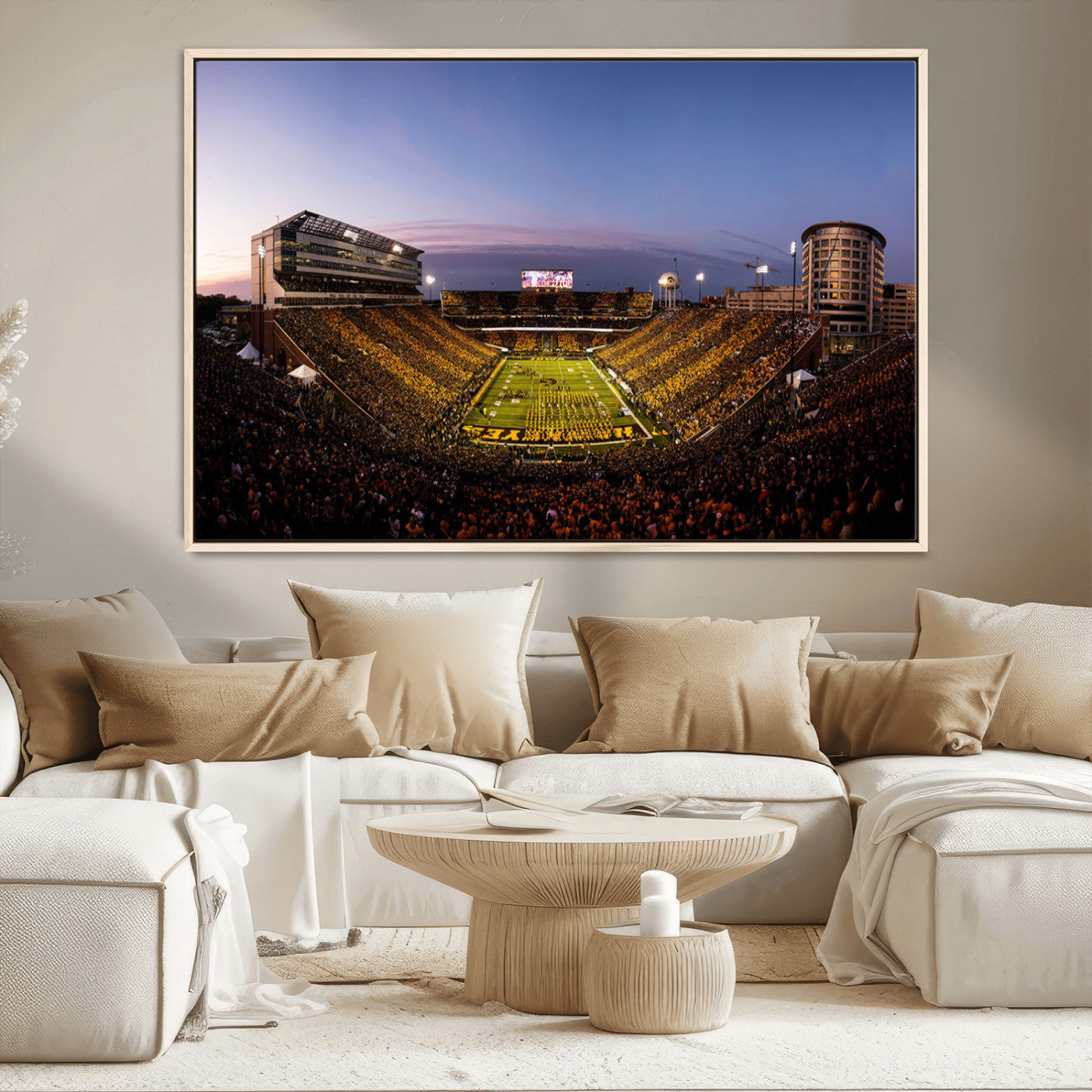 MGV-FC-36X24 - Iowa Hawkeyes Kinnick Stadium Wall Art Canvas Print, Framed Iowa Hawkeyes Kinnick Stadium Canvas