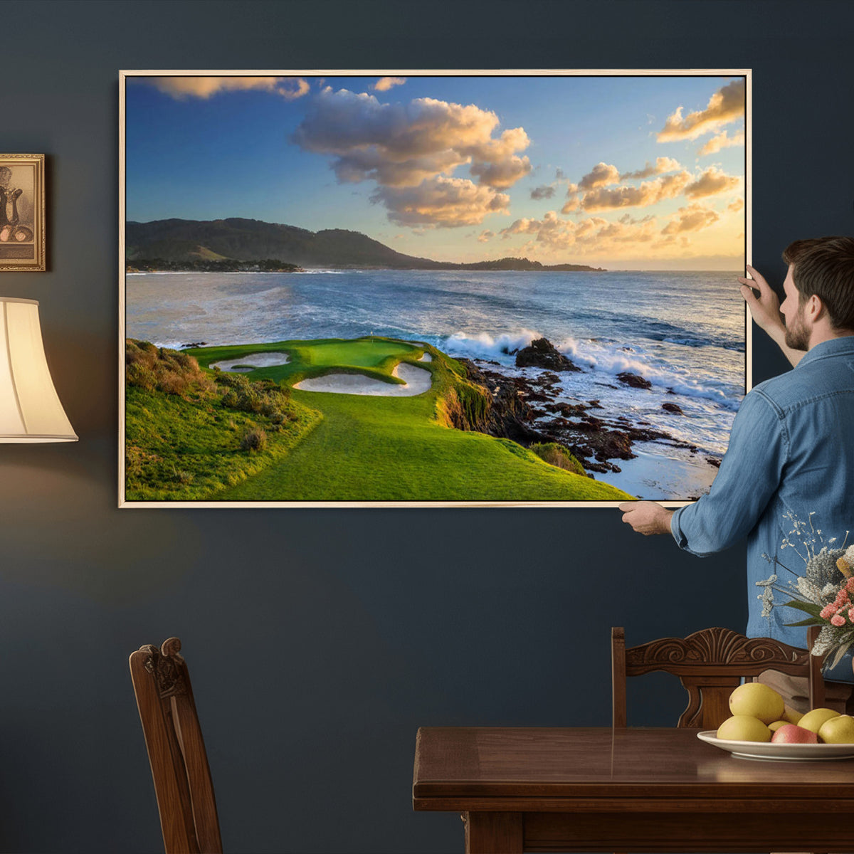 50107048-MGV-CV-36X24 - Pebble Beach Golf Links Wall Art Canvas Print