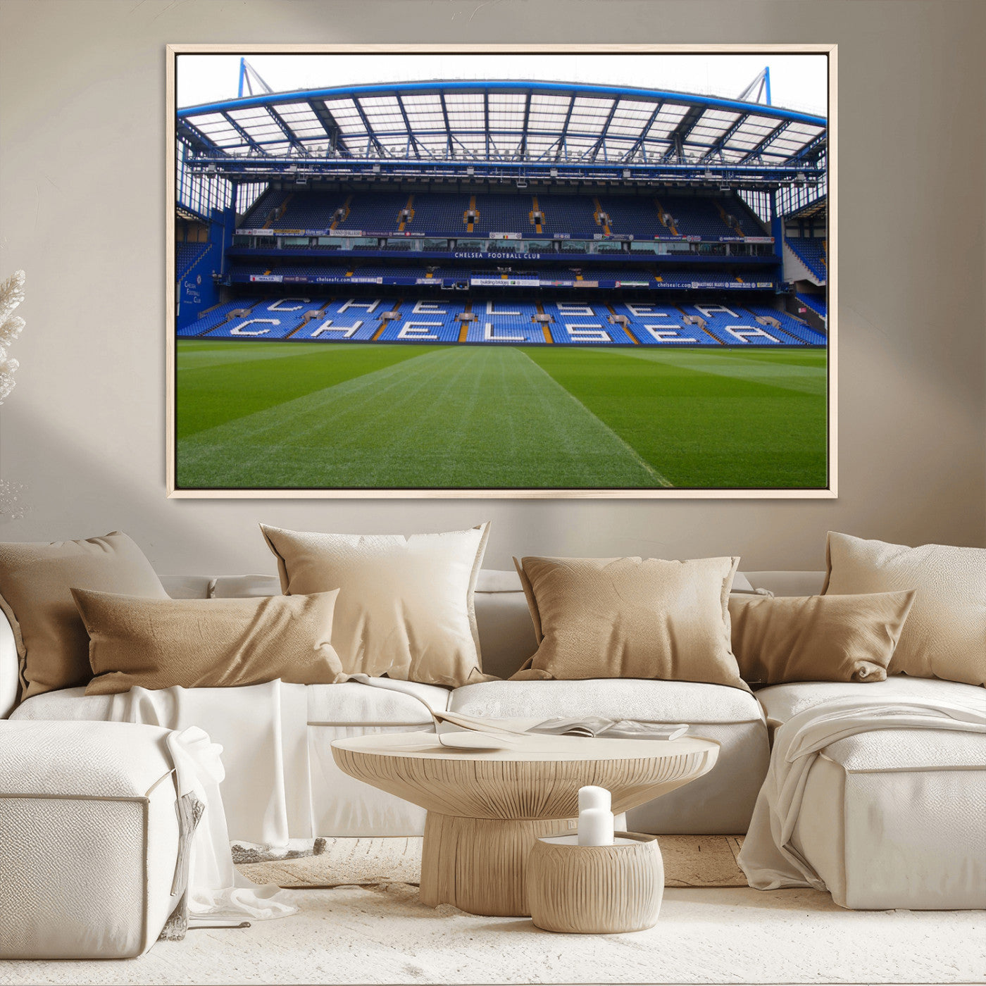 MGV-FC-36X24 - Stamford Bridge Chelsea Football Stadium Canvas Wall Art Print – Immersive Stadium Experience for
