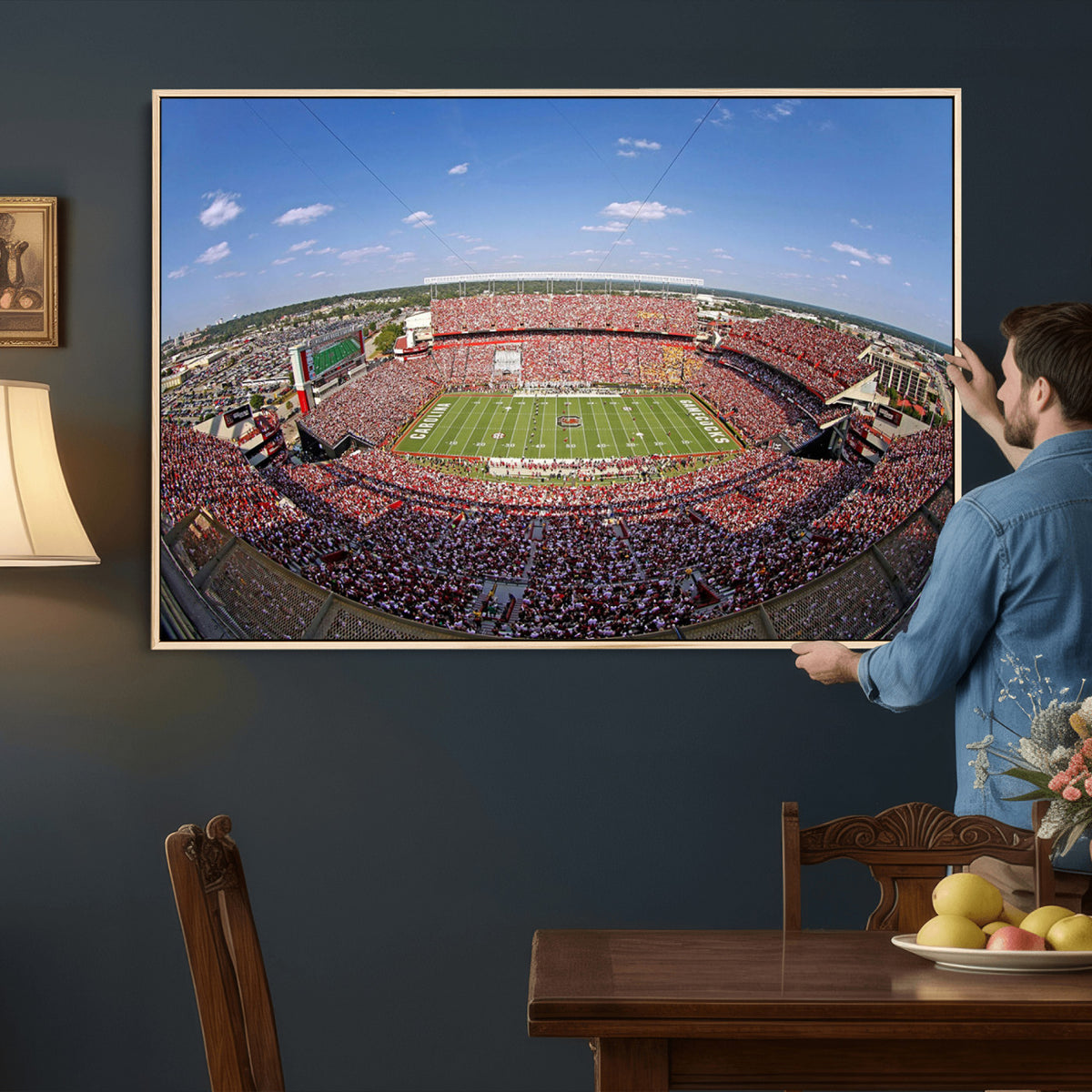 29492070-MGV-CV-36X24 - William Brice Stadium Wall Art Canvas Print, Stadium Crowd on Football Game Day