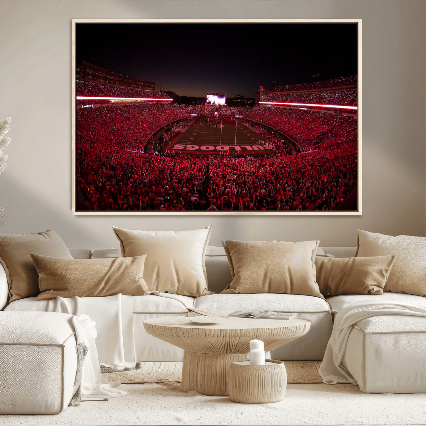 Dooley Stadium Wall Art Print, Sports Arena Canvas Wall Art, Dooley Field at Sanford Stadium Canvas Print, Modern Athletic Field Art Printing