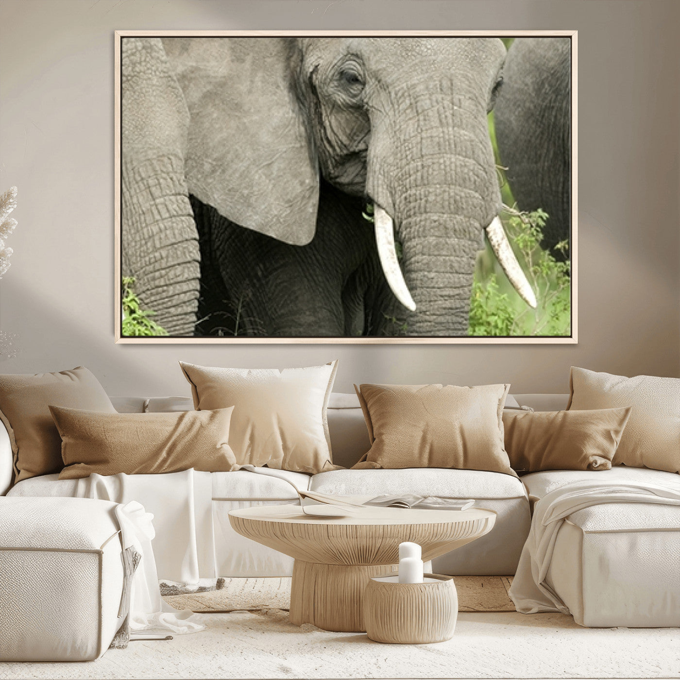 MGV-FC-36X24 - Wild Elephant Wall Art Canvas Print