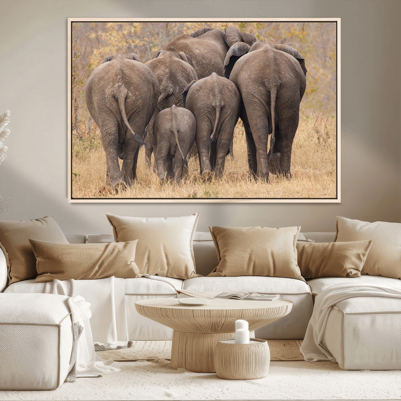 MGV-FC-36X24 - Wild Elephant Wall Art Canvas Print