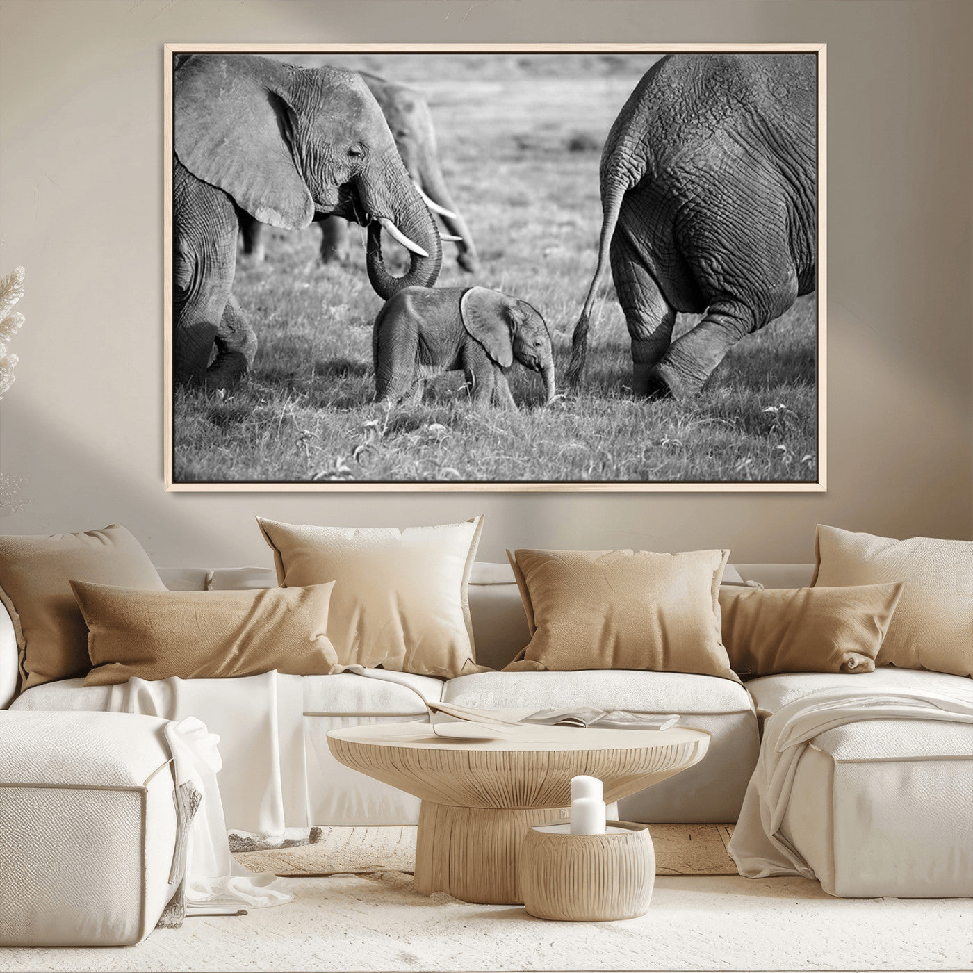 MGV-FC-36X24 - Wild Elephant Wall Art Canvas Print