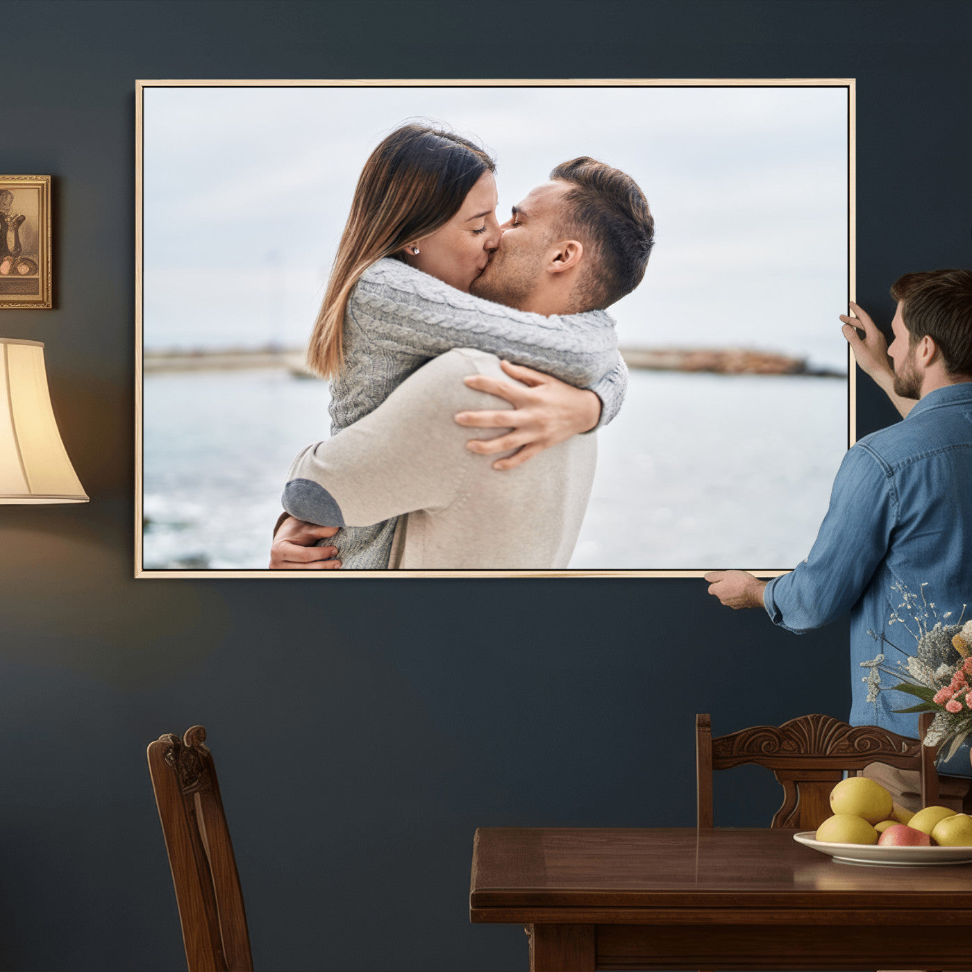 28984291-MGV-CV-36X24 - Custom Photo with Framed Canvas Wall Art Canvas Print Personalized Picture Print Framed Wall Art Digitally Printed Photo