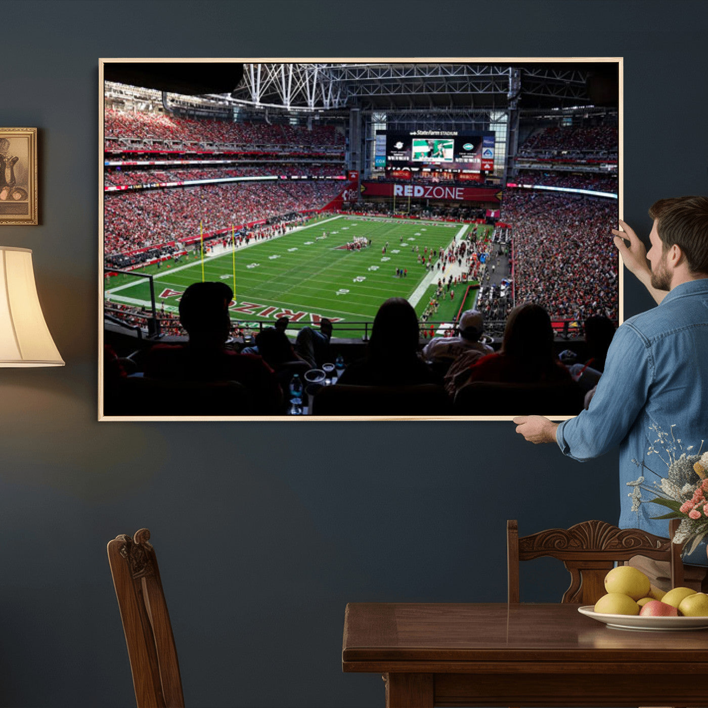84196298-MGV-CV-36X24 - State Farm Stadium Canvas Wall Art, Arizona Cardinals Football Stadium Print, Glendale NFL Arena Photography Artwork