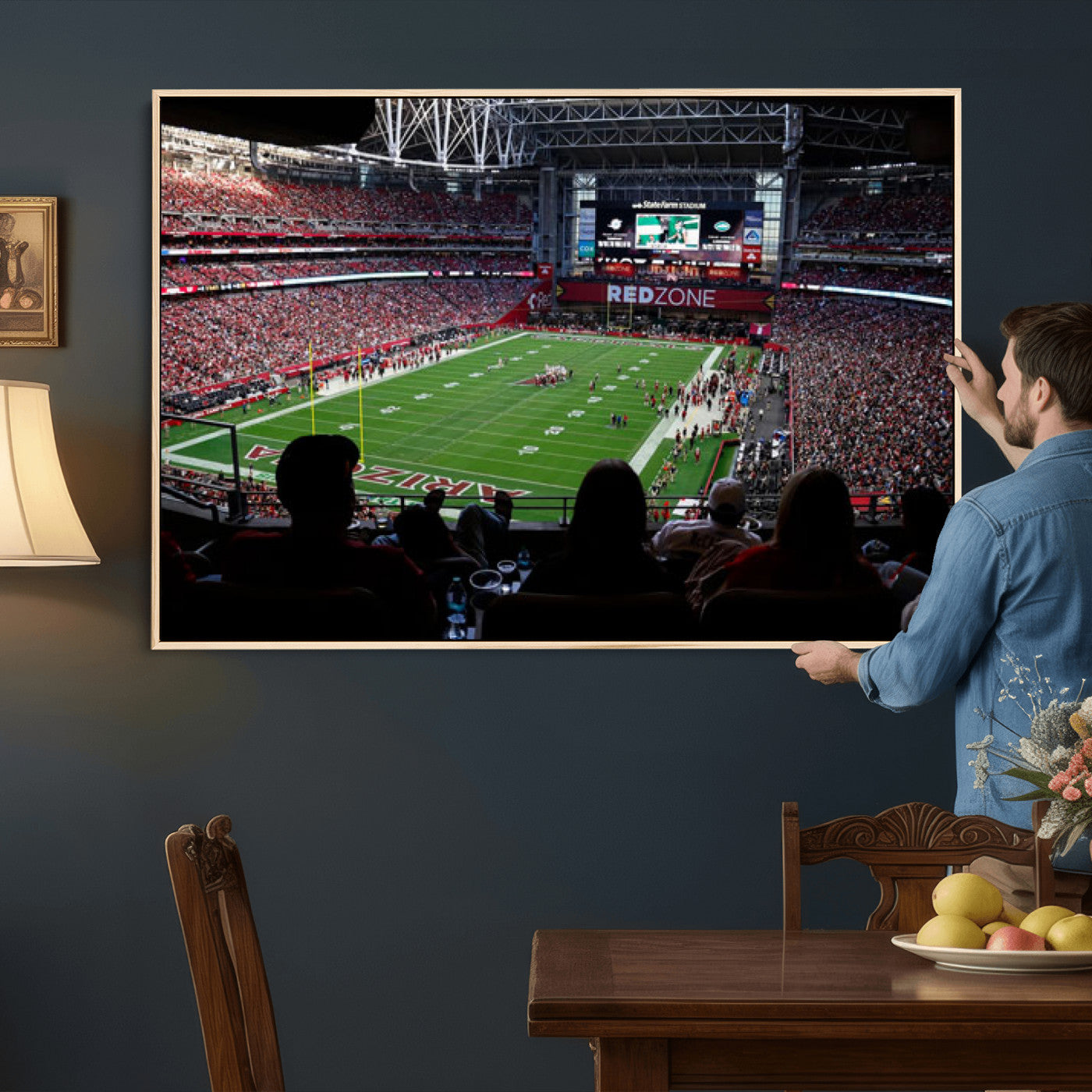 84196298-MGV-CV-36X24 - State Farm Stadium Canvas Wall Art, Arizona Cardinals Football Stadium Print, Glendale NFL Arena Photography Artwork