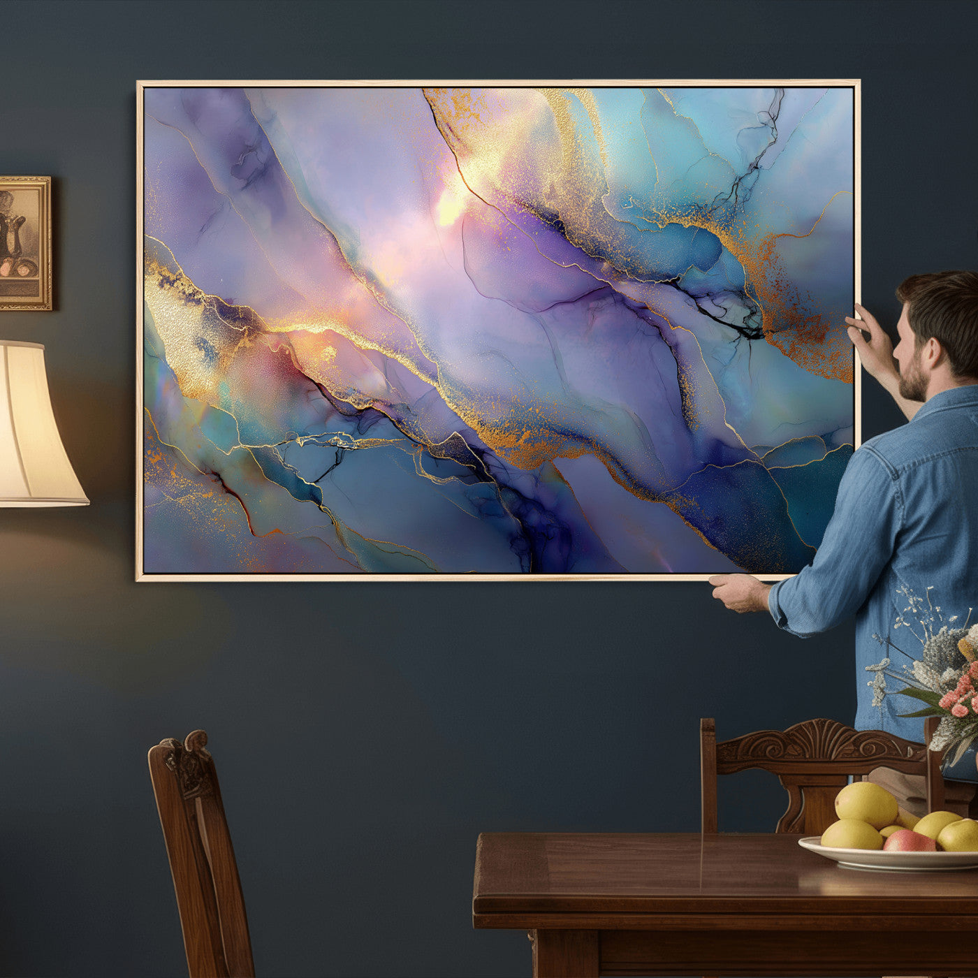 50939878-MGV-CV-36X24 - Colorful Abstract Canvas Wall Art Print, Vibrant Popup Color Art Print