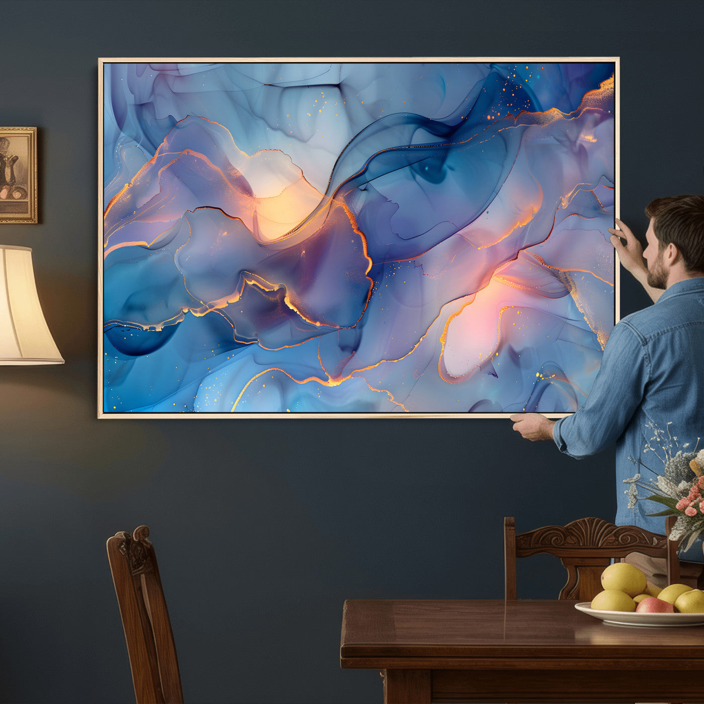 13710509-MGV-CV-36X24 - Colorful Abstract Canvas Wall Art Print, Vibrant Popup Color Art Print