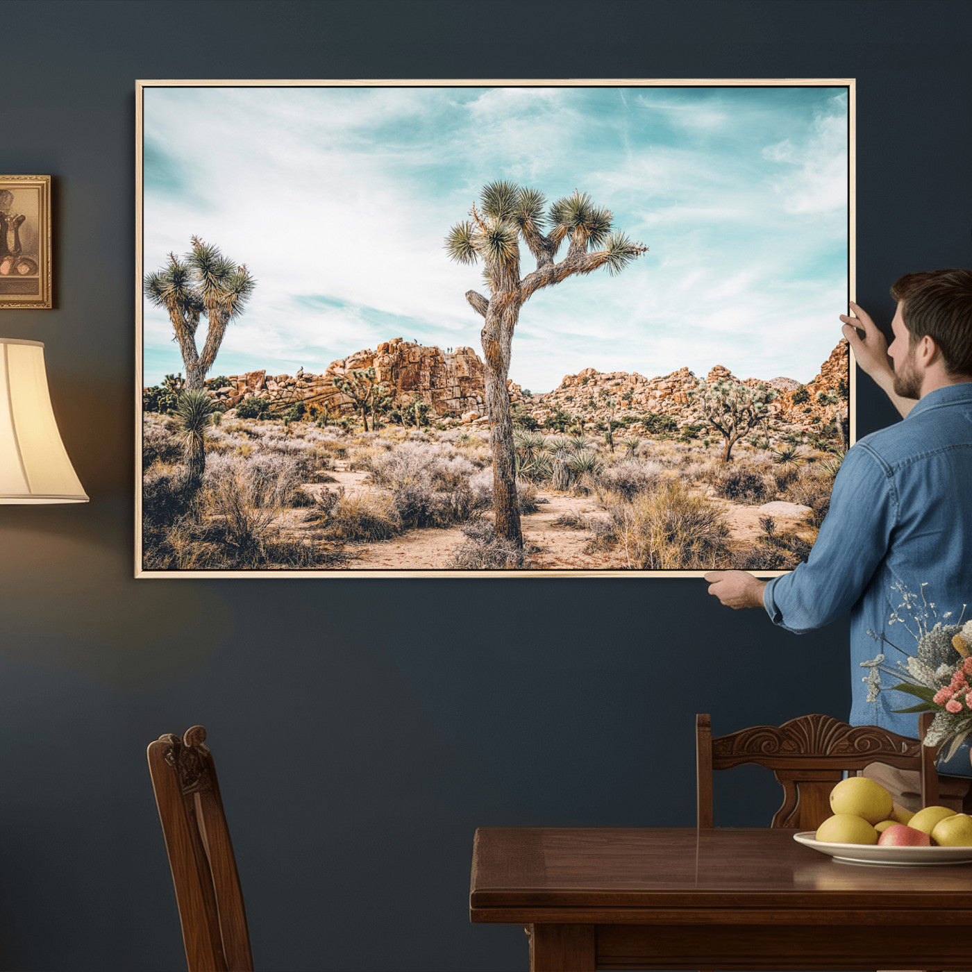 41451127-MGV-CV-36X24 - Joshua Tree National Park Canvas Wall Art Print, Desert Landscape Photography, Southwest Nature Decor - Ready to Hang