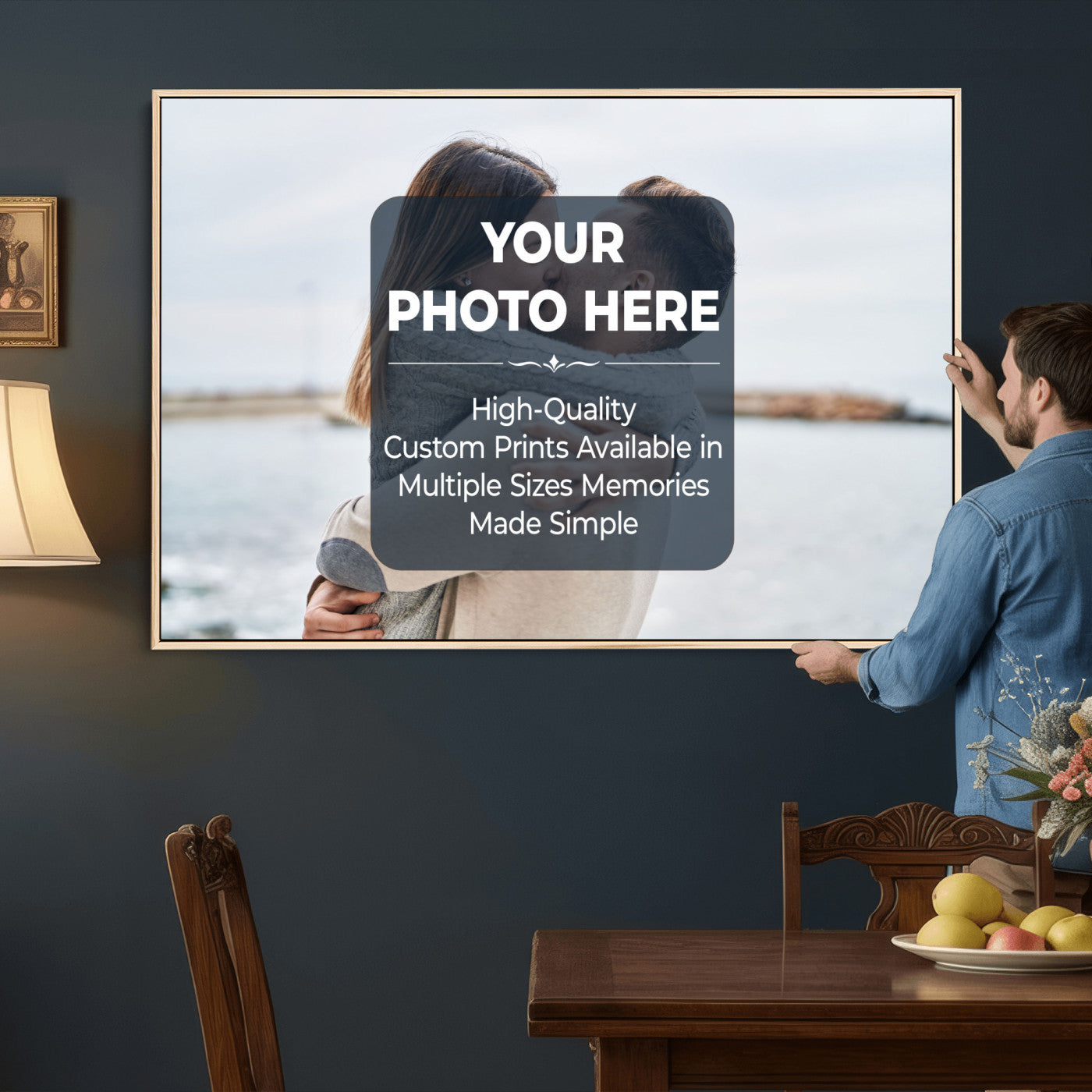 29940442-MGV-CV-36X24 - Custom Photo Canvas Print, Personalized Picture Wall Art, Your Image on Canvas, Family Portrait Gift