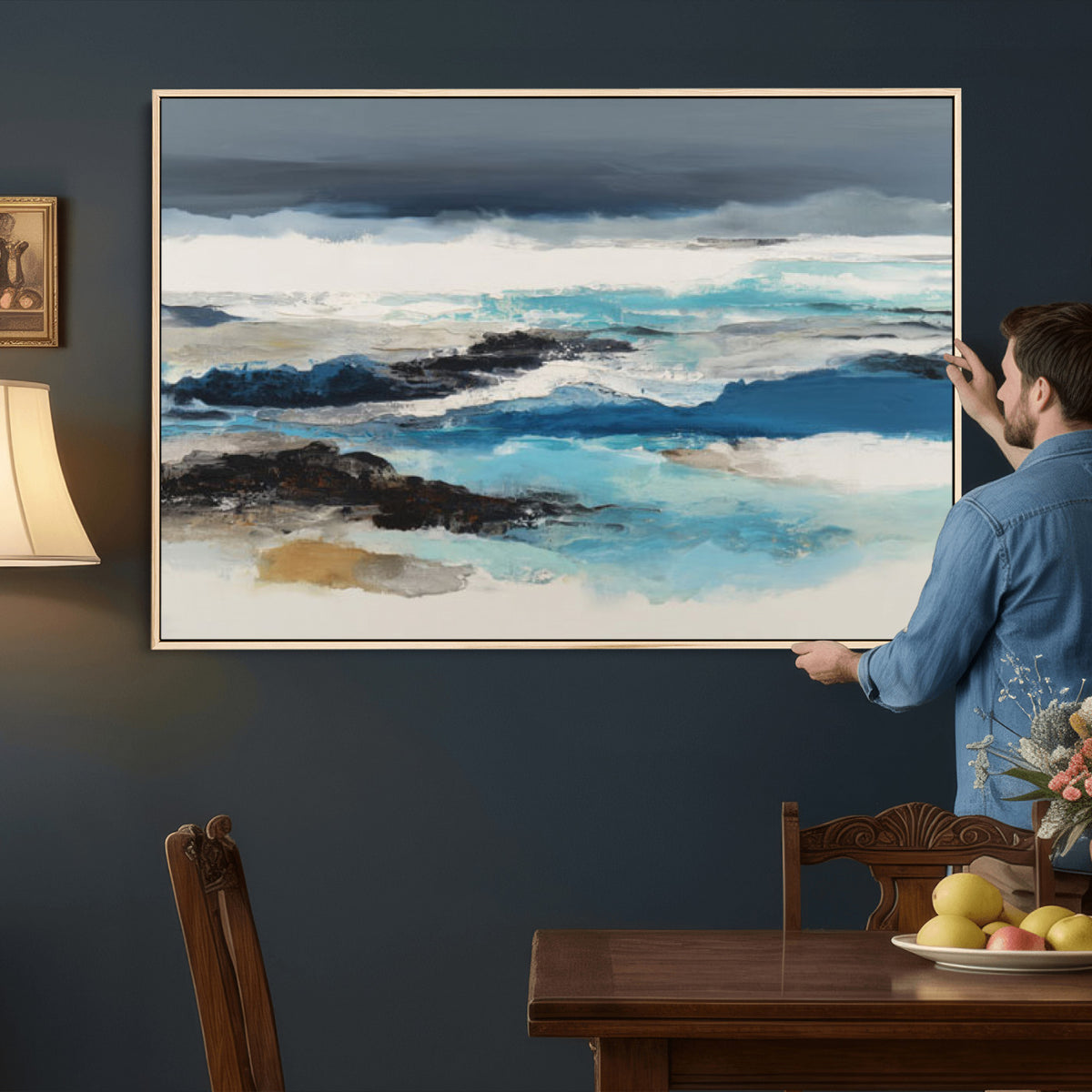 53645131-MGV-CV-36X24 - Extra Large Abstract Wall Art Canvas Print