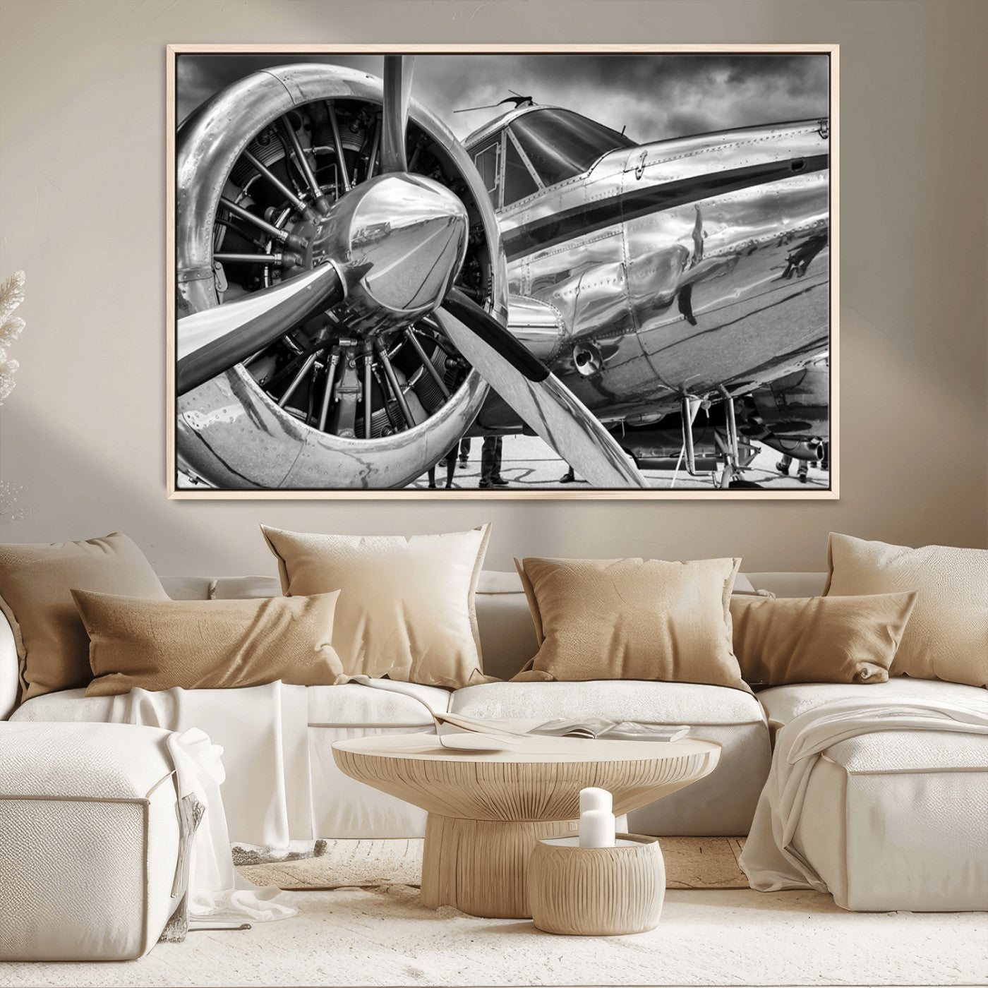 MGV-FC-36X24 - Vintage Antique Airplane Wall Art Canvas Print
