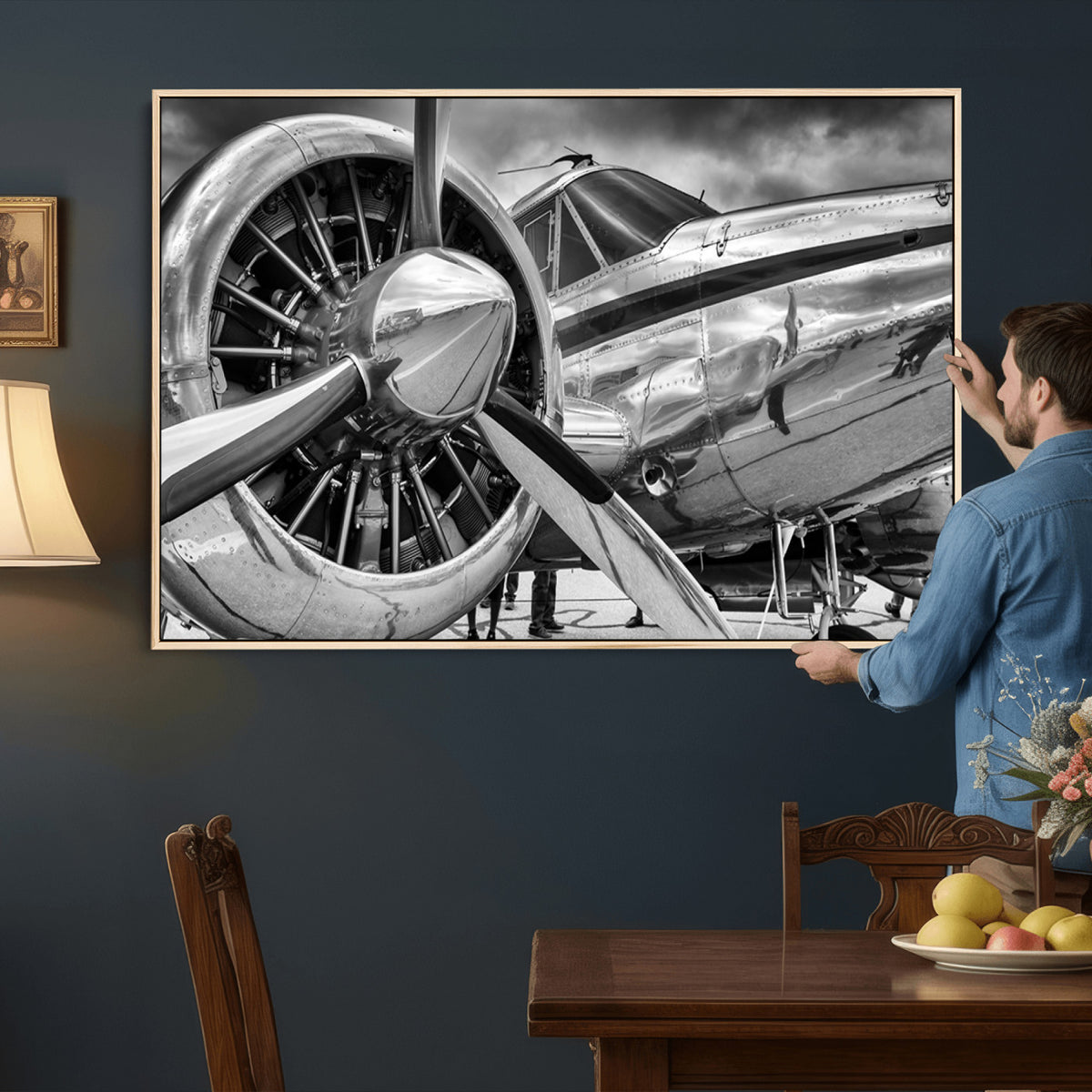 40672-MGV-CV-36X24 - Vintage Antique Airplane Wall Art Canvas Print