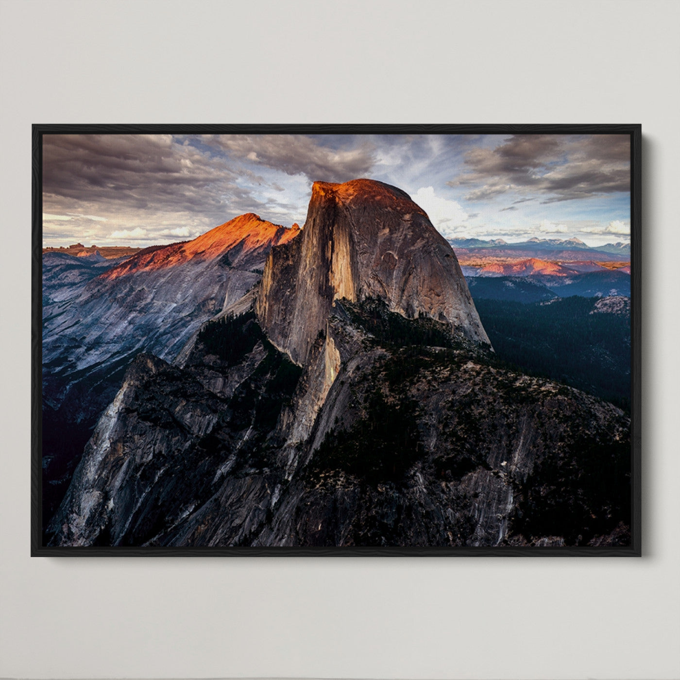 20714-MGV-CV-36X24-Half Dome Wall Art Print - Yosemite Majestic Triptych Landscape Print – National Park Nature Decor for Living Room or Office – Ready to Hang