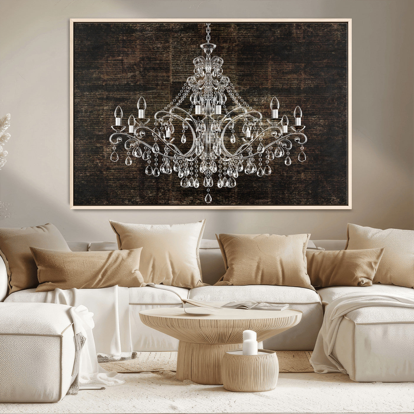 MGV-FC-36X24 - Rustic Chandelier Canvas Print