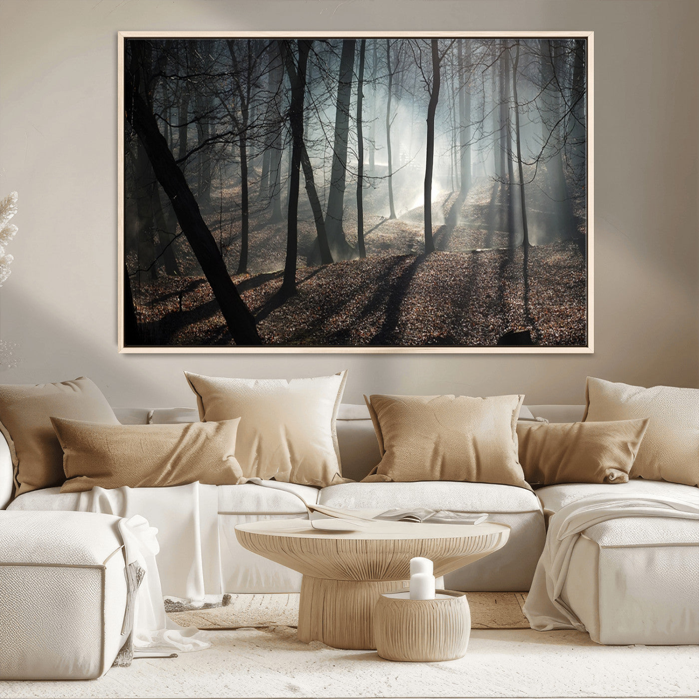 -Dark Family and Tree Wall Art Canvas Print