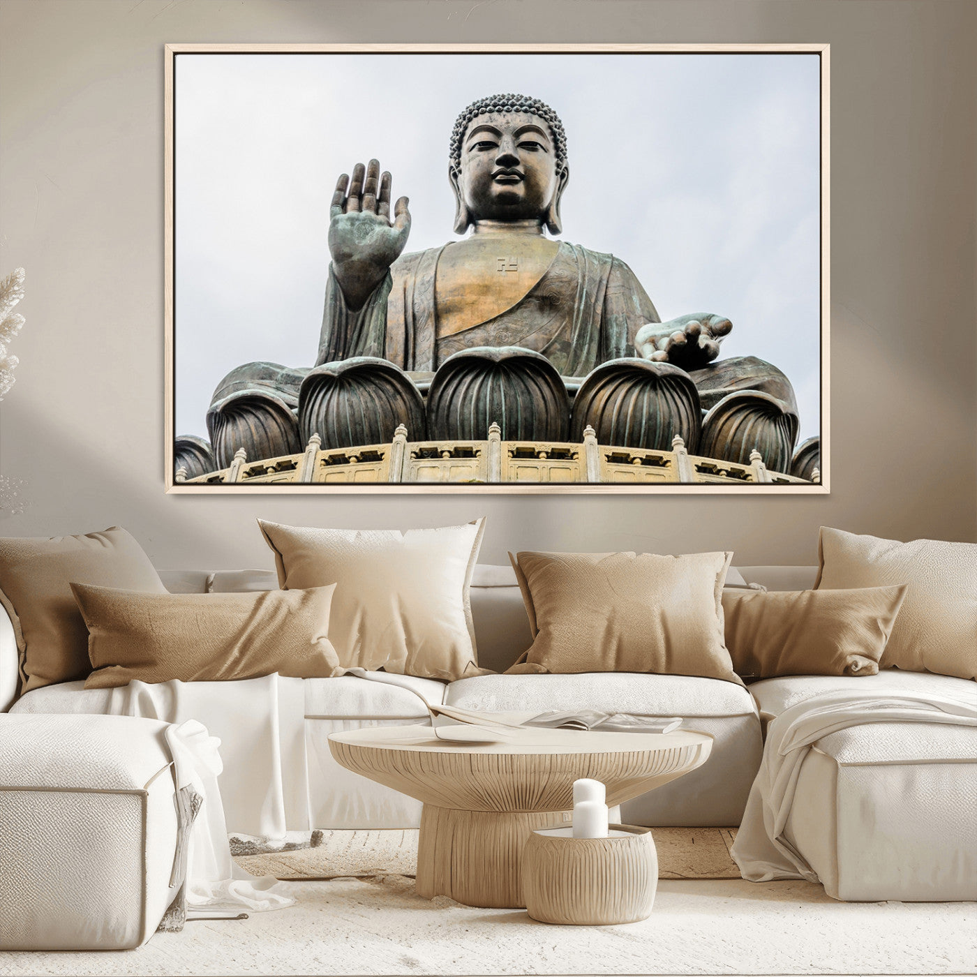 MGV-FC-36X24 - Buddha Statue Wall Art Canvas Print