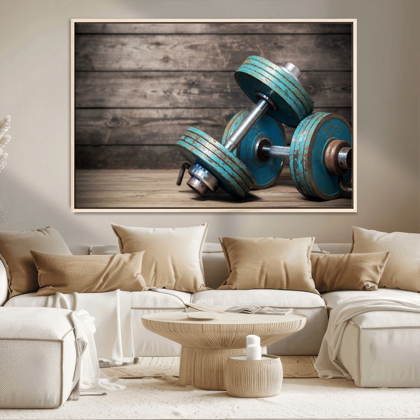 MGV-FC-36X24 - Dambell and Sport Wall Art Canvas Print